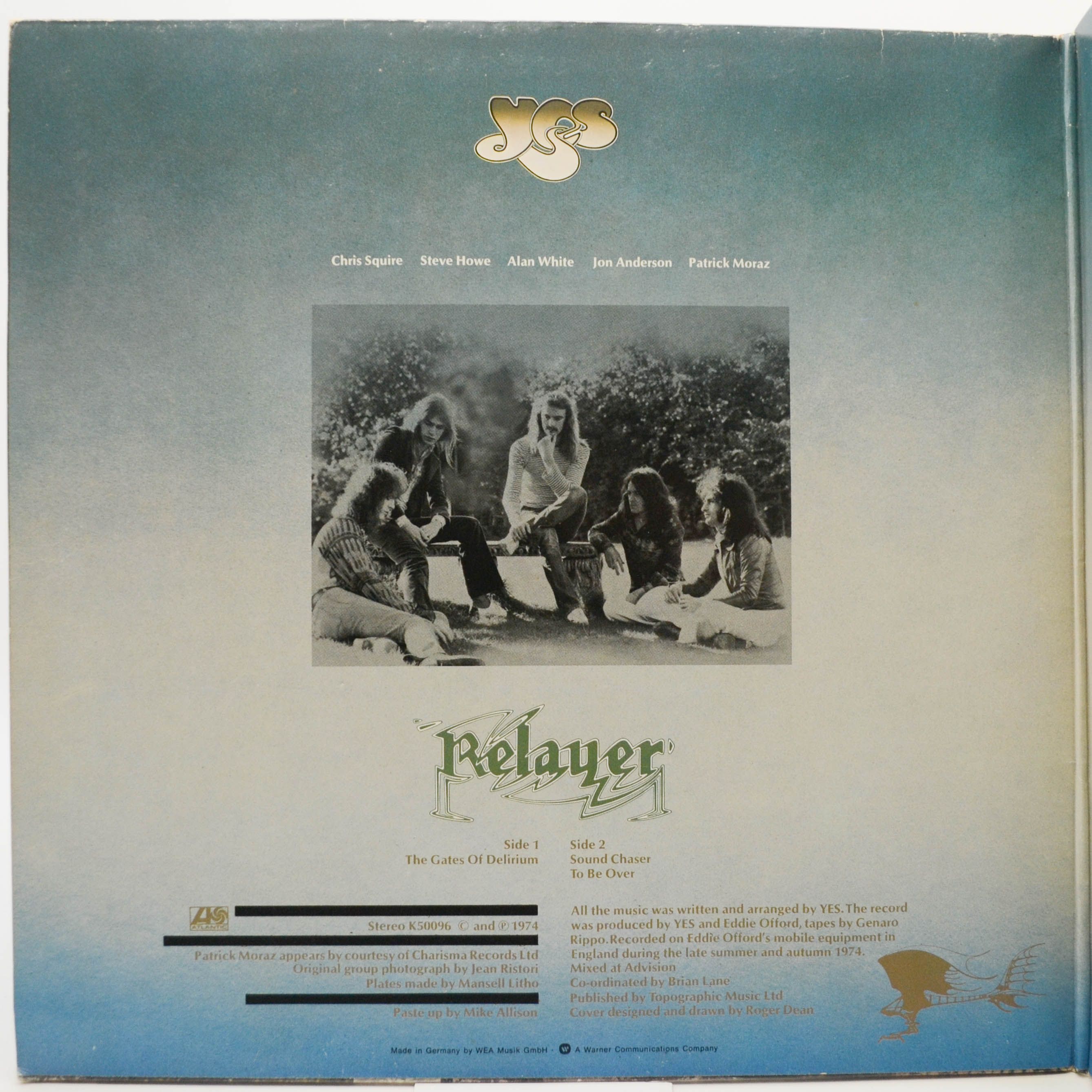 Виниловая пластинка Yes — Relayer, 1974