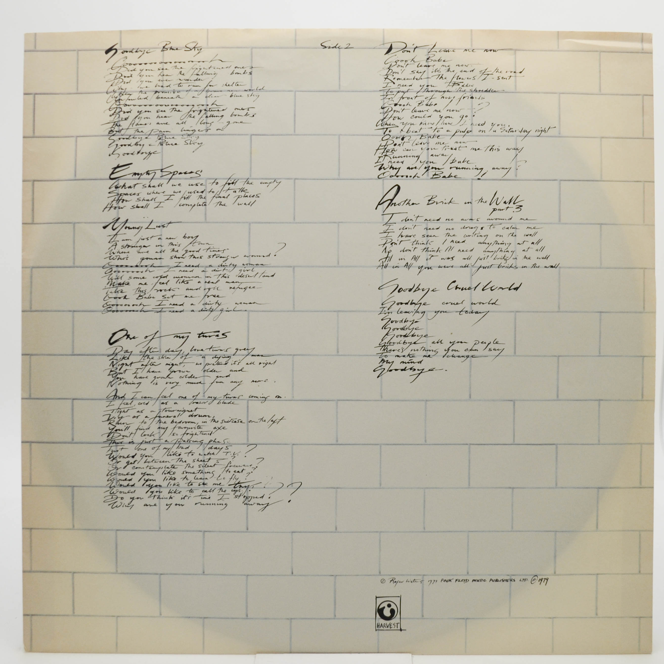 Виниловая пластинка Pink Floyd — The Wall (2LP), 1979