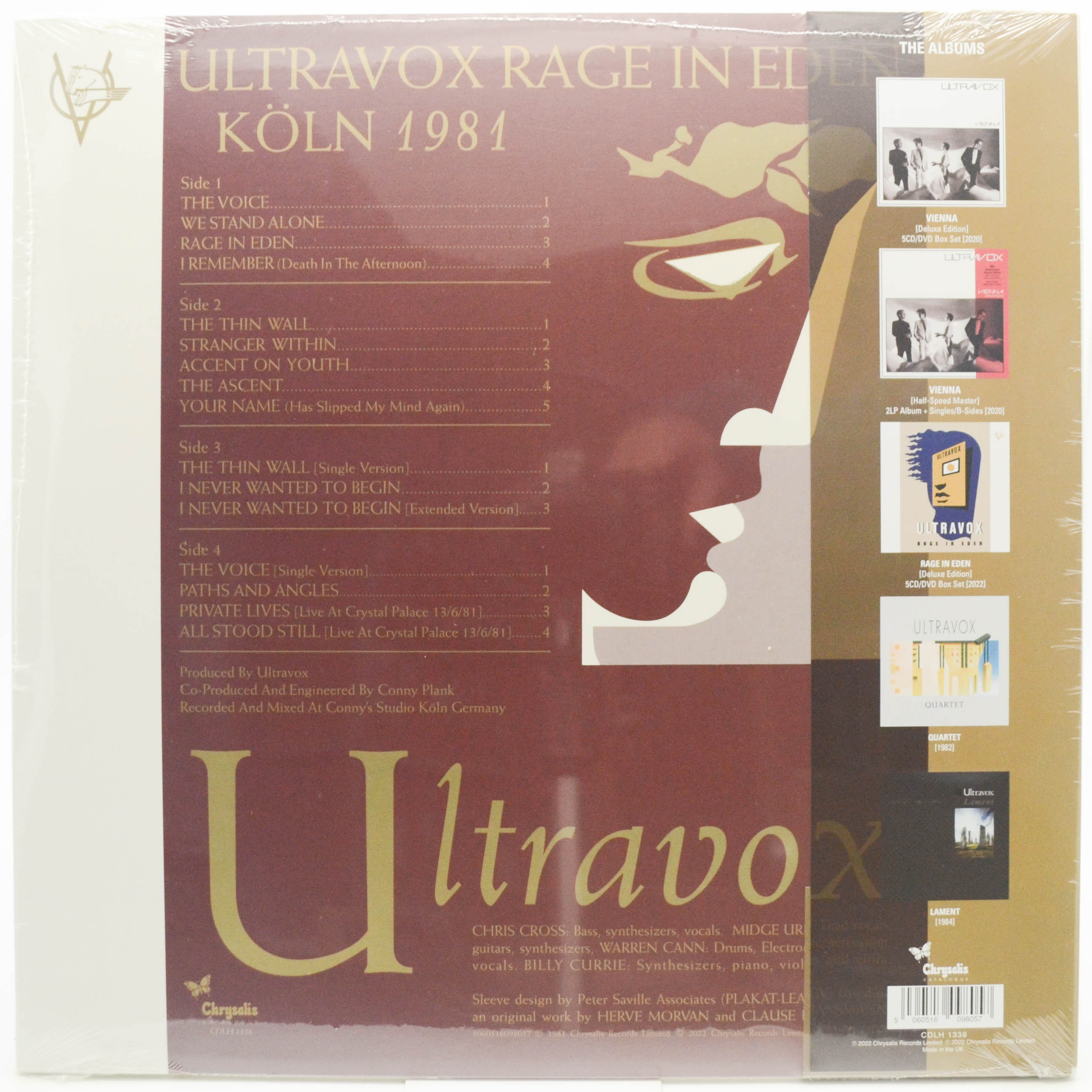Виниловая пластинка Ultravox — Rage In Eden (2LP), 1981