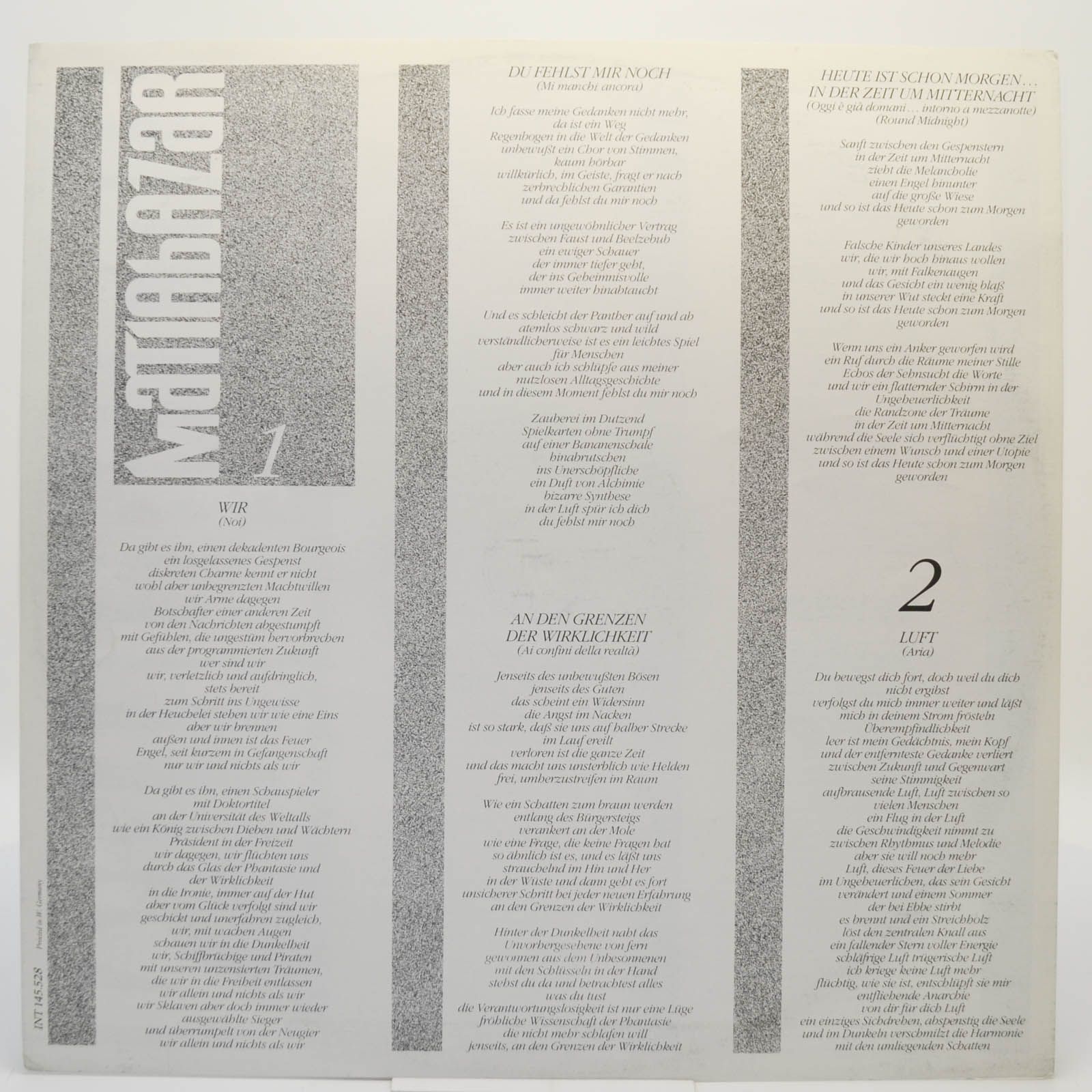 Matiabazar — Meló, 1987