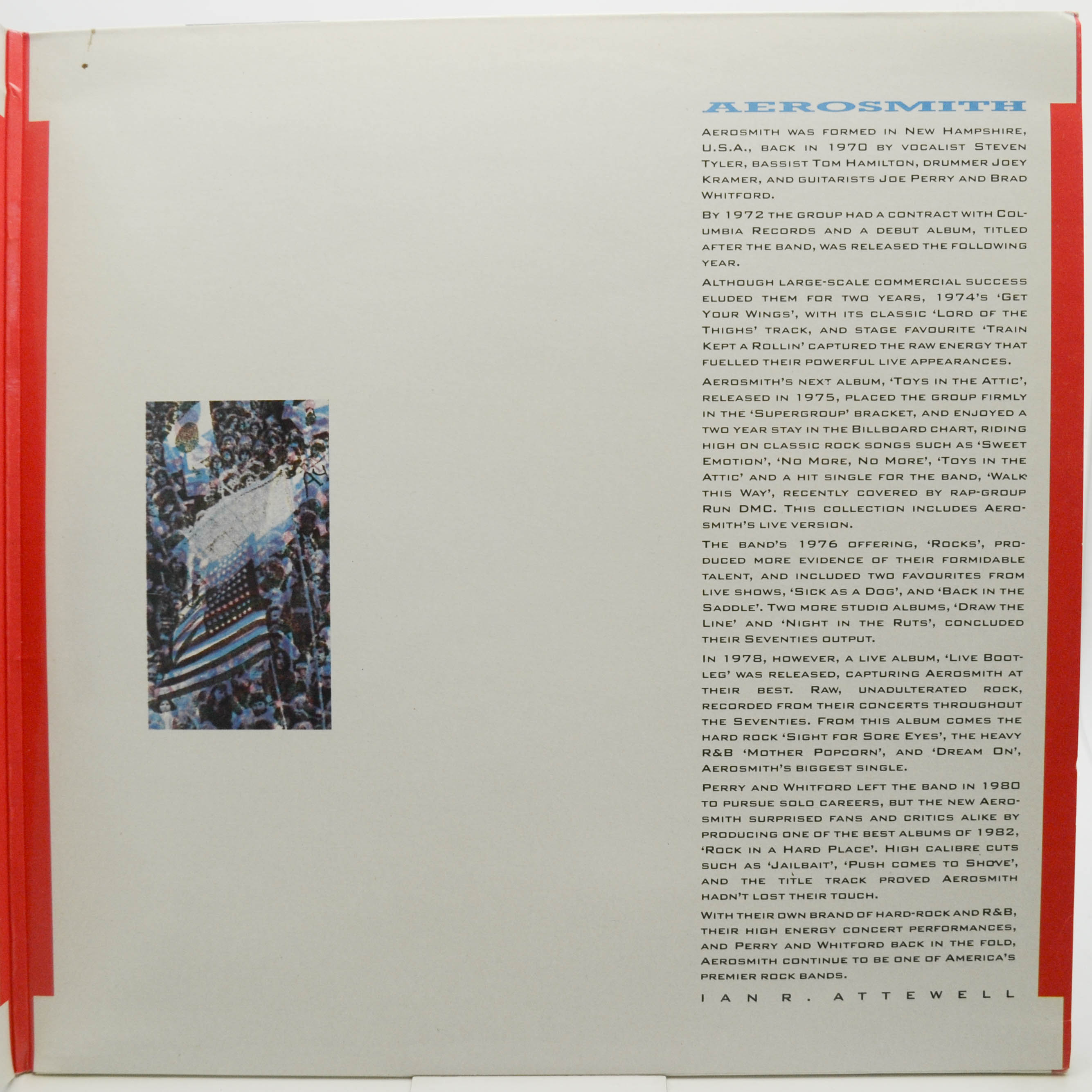 Aerosmith — Anthology (2LP, UK), 1988