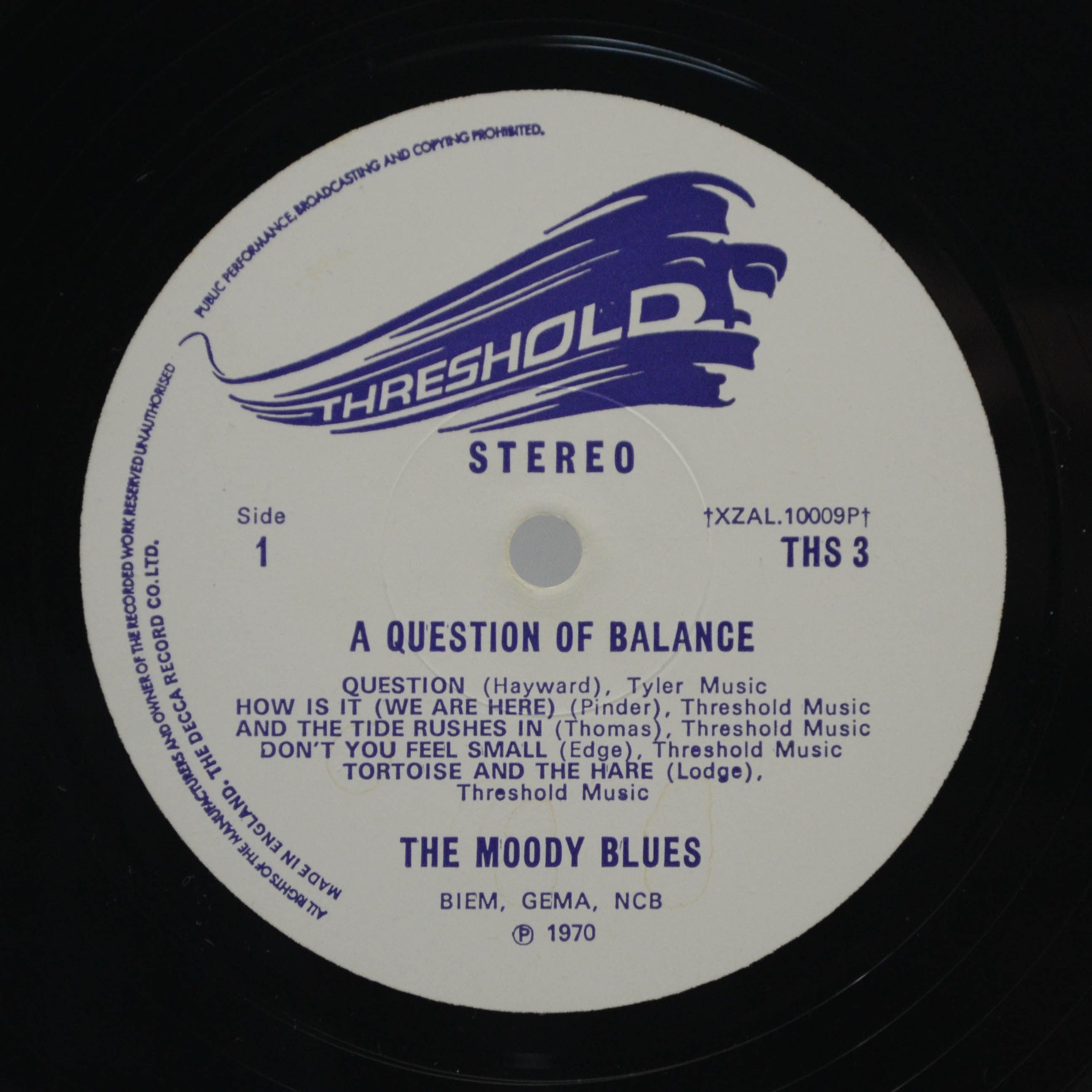 Виниловая пластинка Moody Blues — A Question Of Balance (UK), 1970
