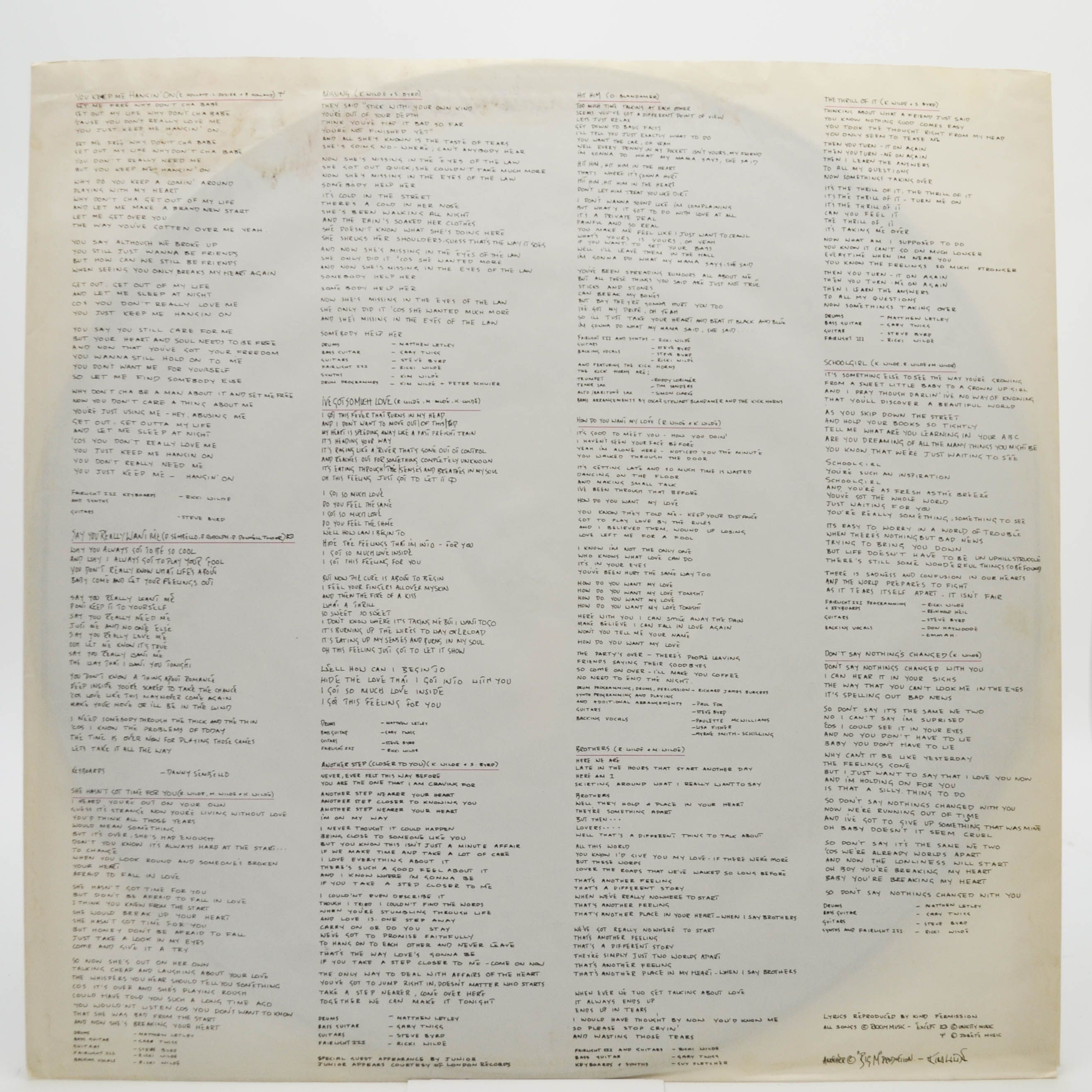 Kim Wilde — Another Step, 1986