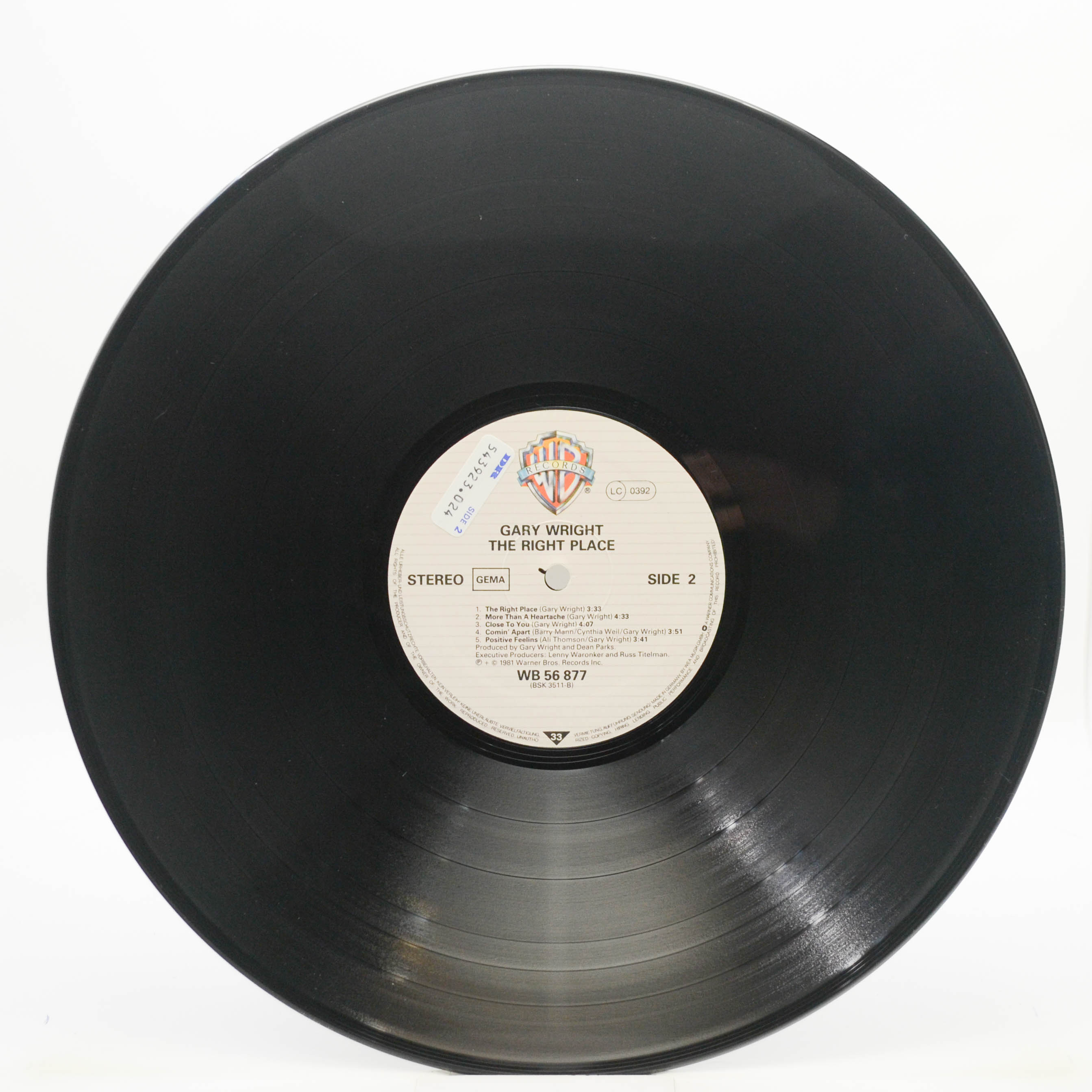 Виниловая пластинка Gary Wright — The Right Place, 1981