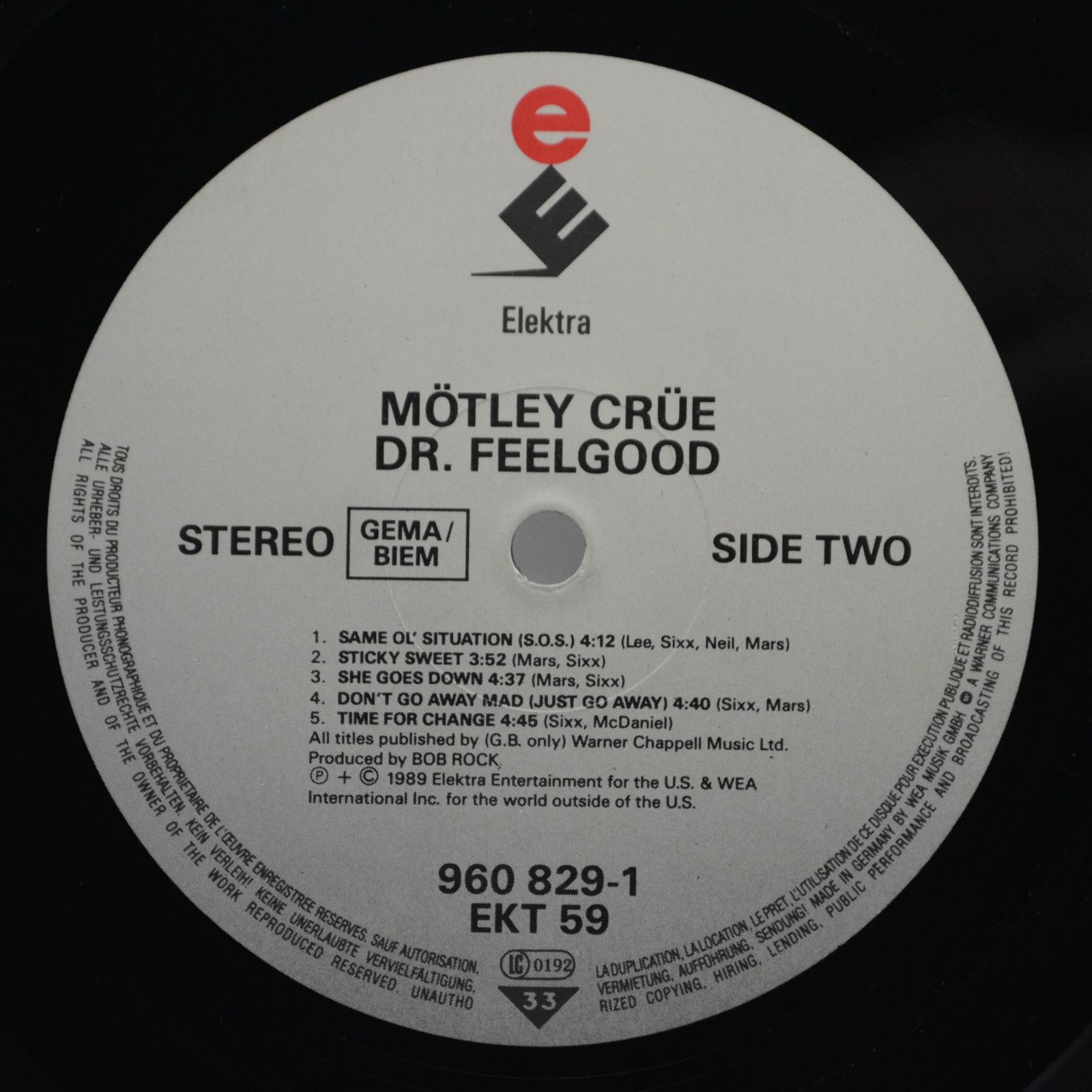Виниловая пластинка Mötley Crüe — Dr. Feelgood, 1989