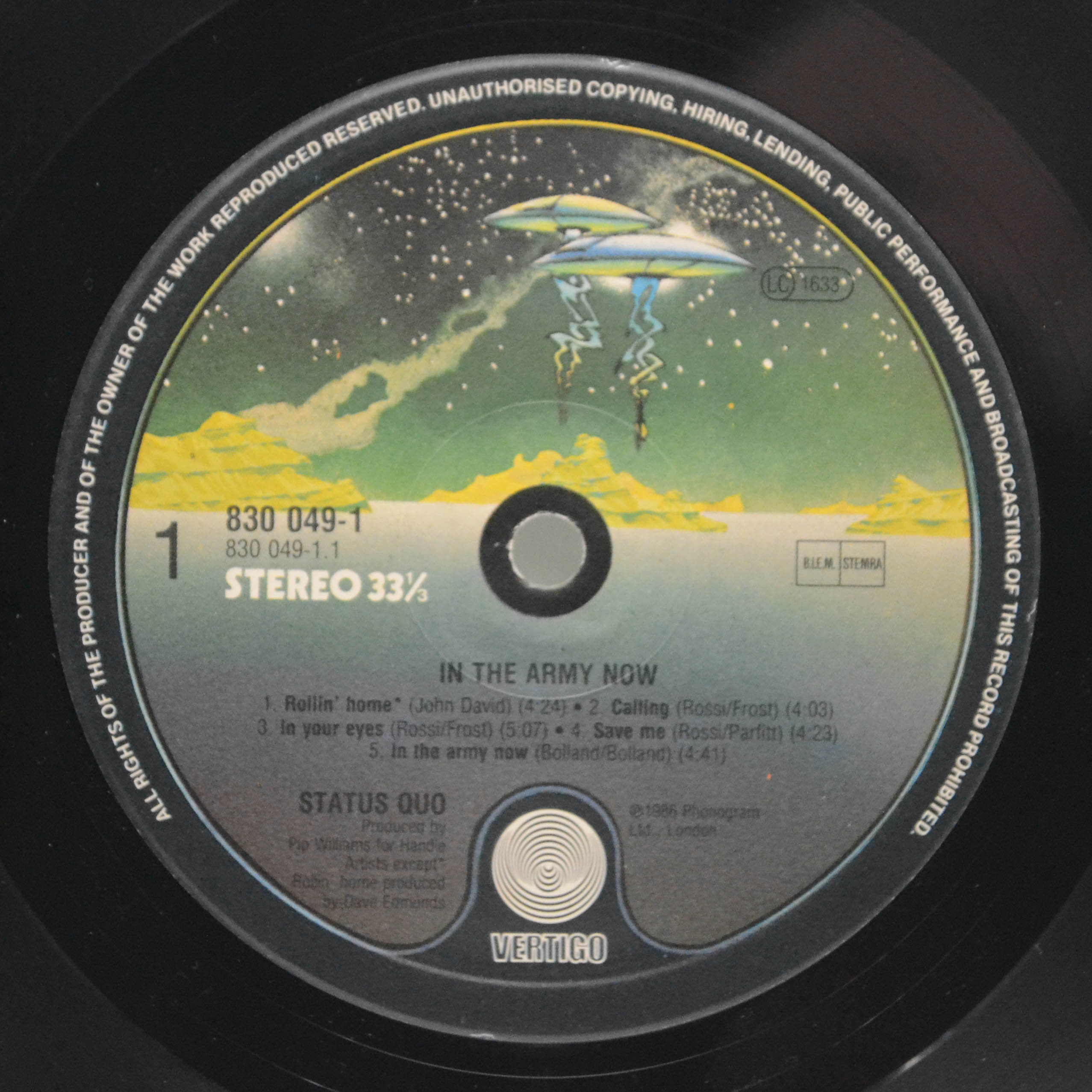 Виниловая пластинка Status Quo — In The Army Now, 1986