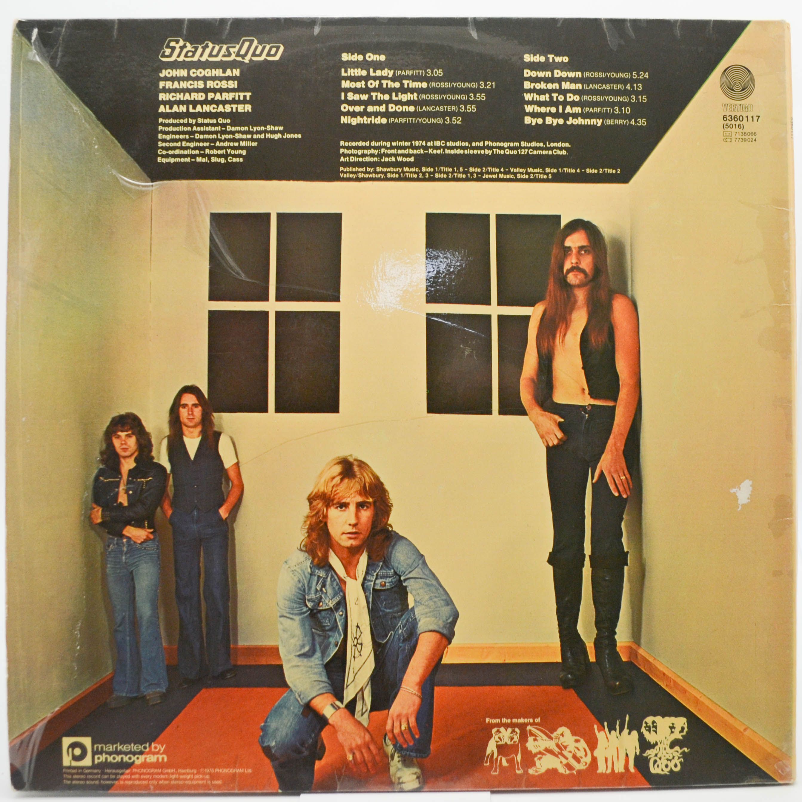 Виниловая пластинка Status Quo — On The Level, 1975