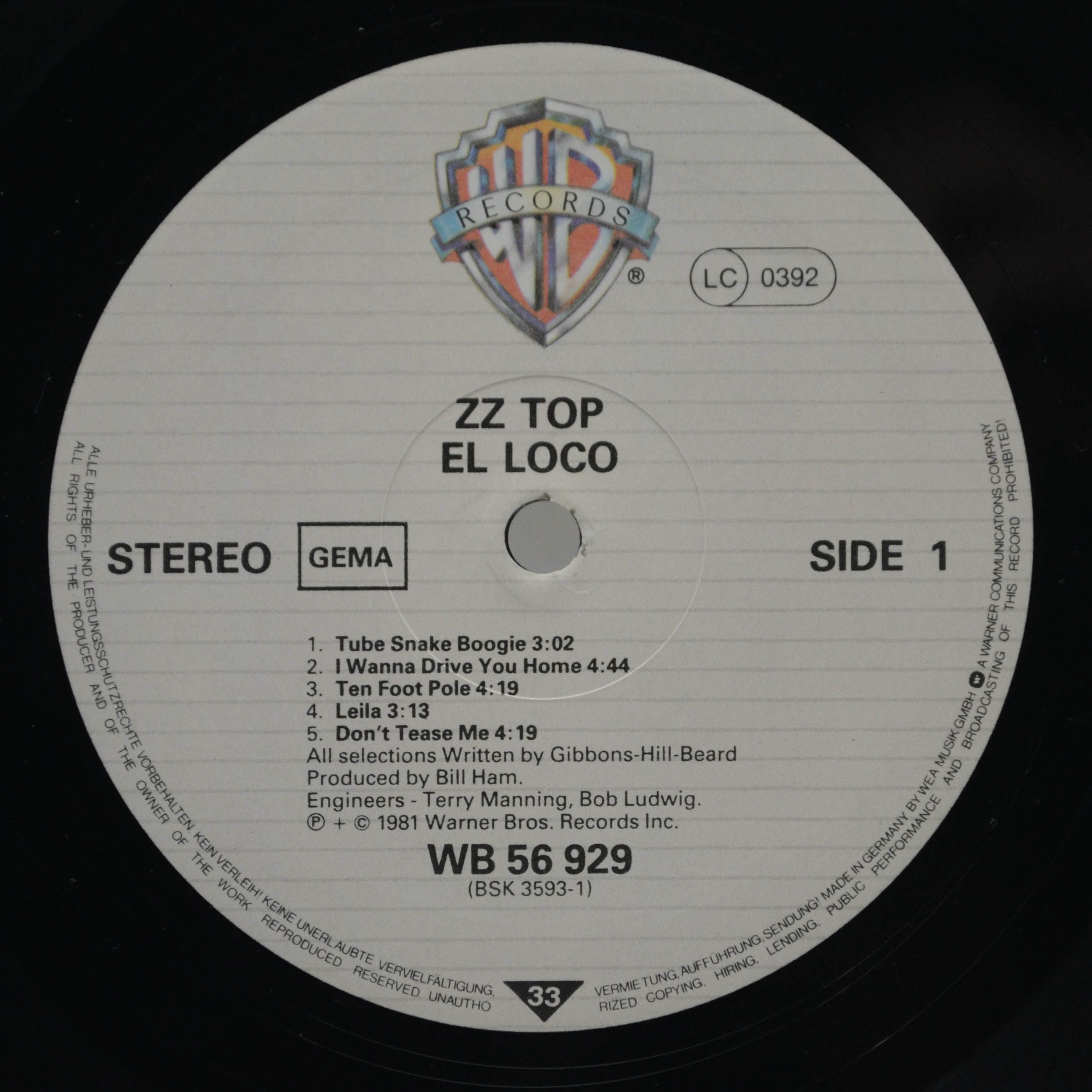 ZZ Top — El Loco, 1981