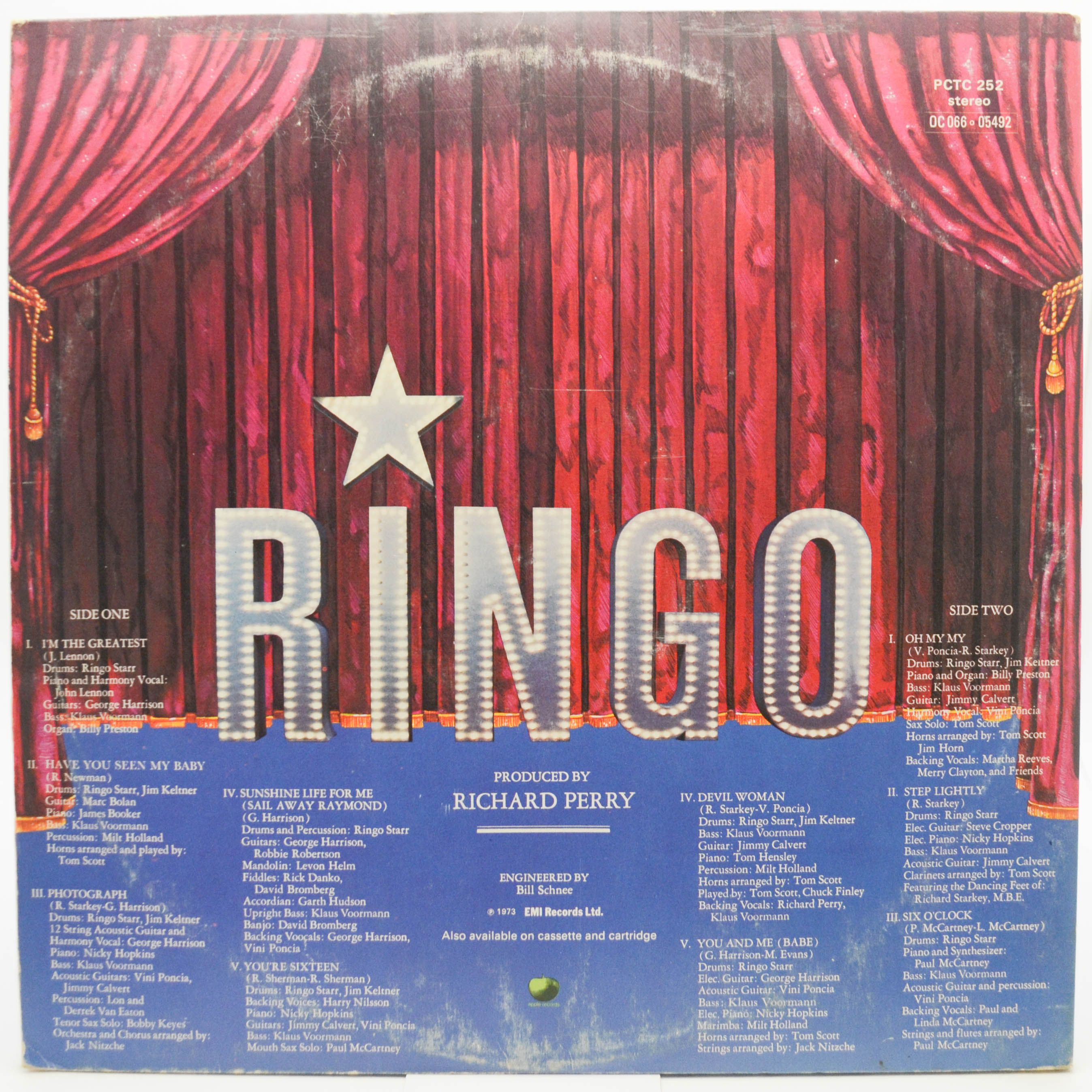 Ringo Starr — Ringo (1-st, UK, booklet), 1973