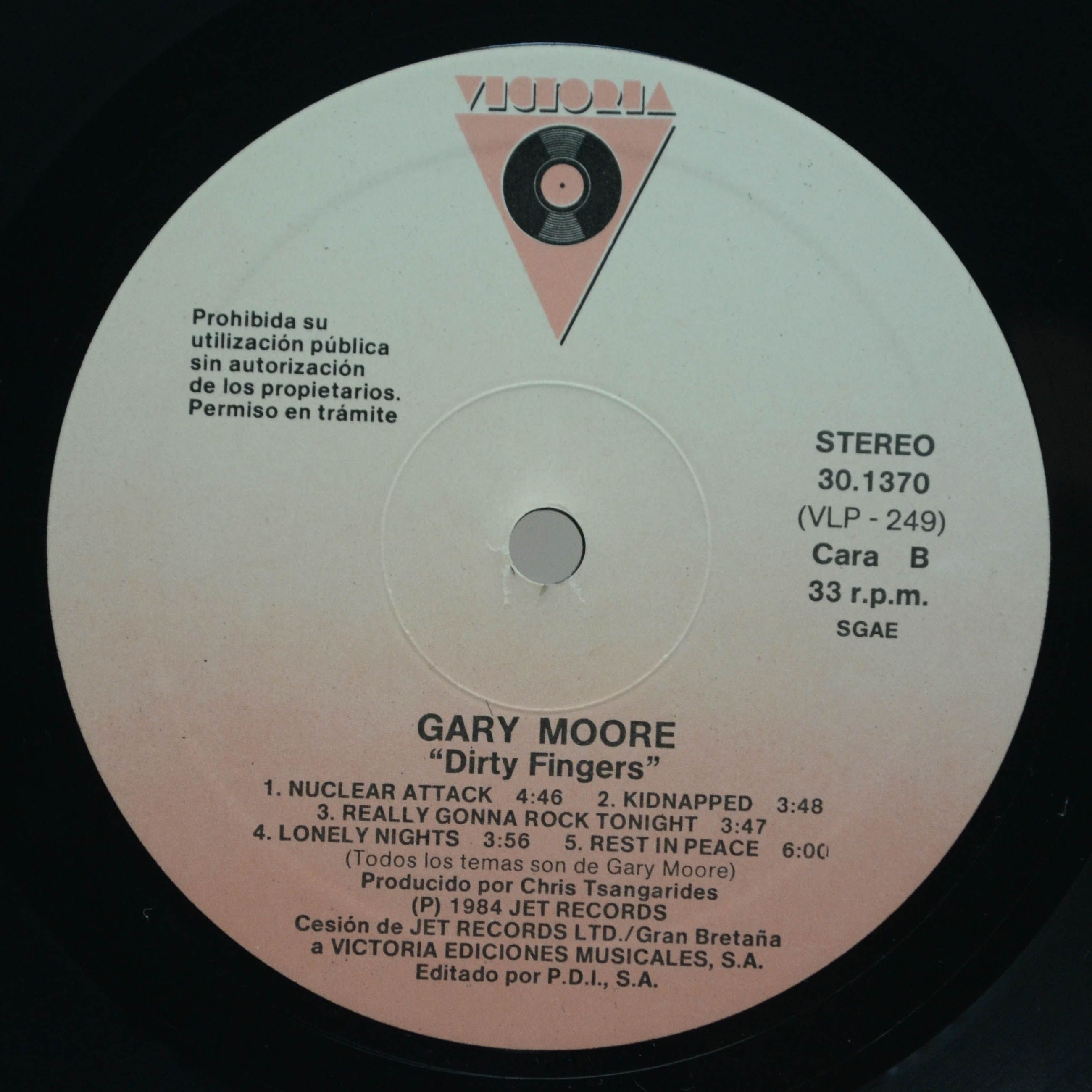 Виниловая пластинка Gary Moore — Dirty Fingers, 1987