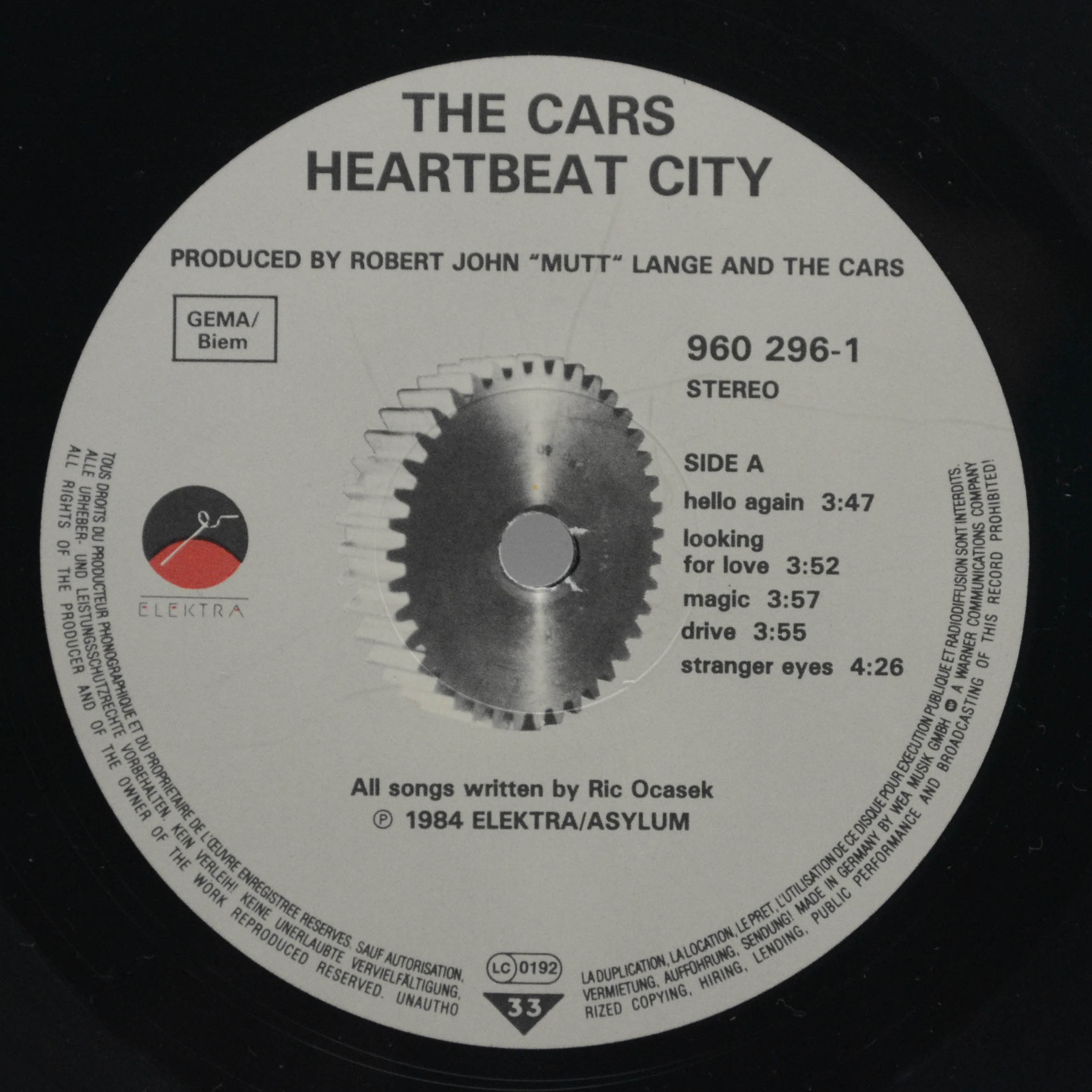 Виниловая пластинка Cars — Heartbeat City, 1984