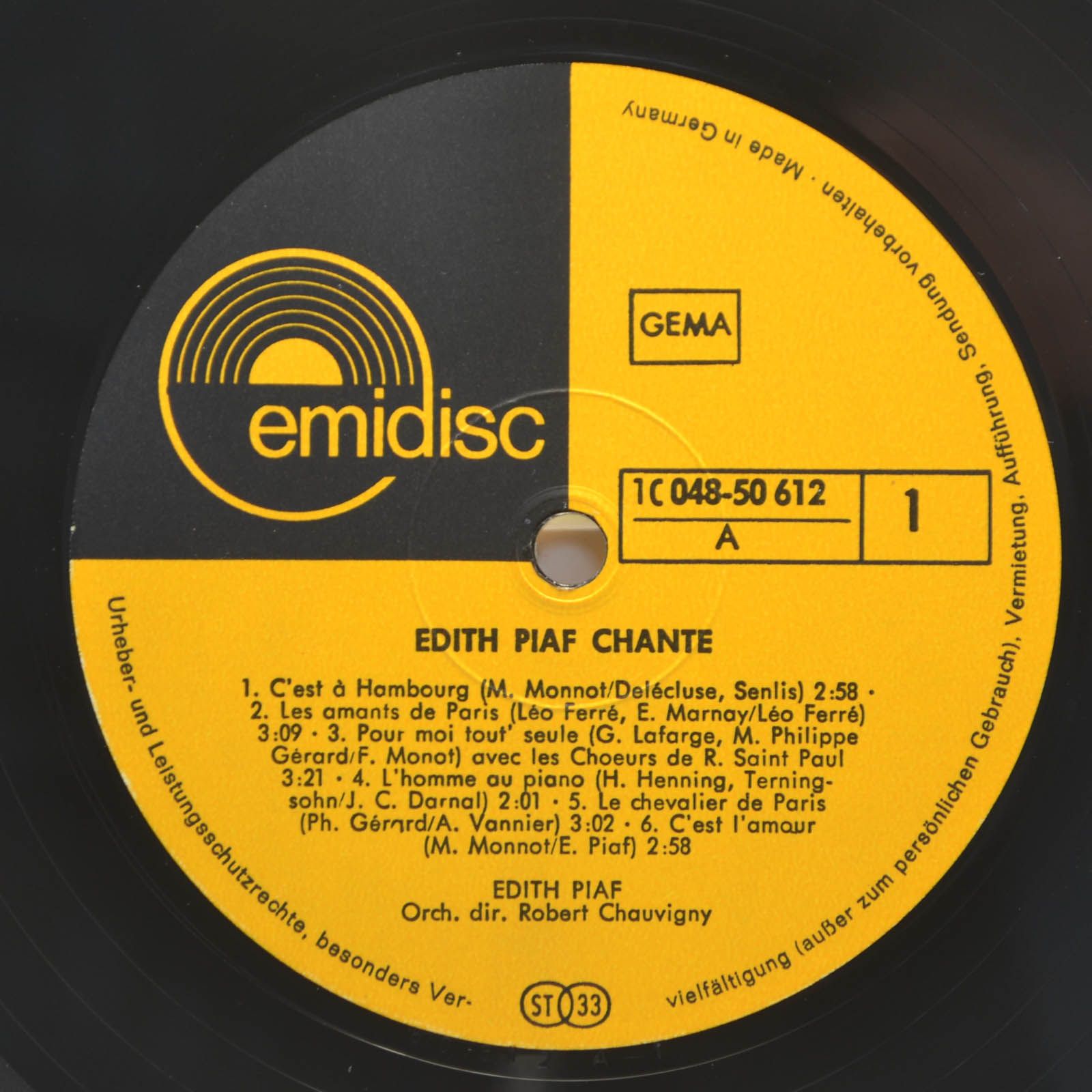 Edith Piaf — Chante, 1970