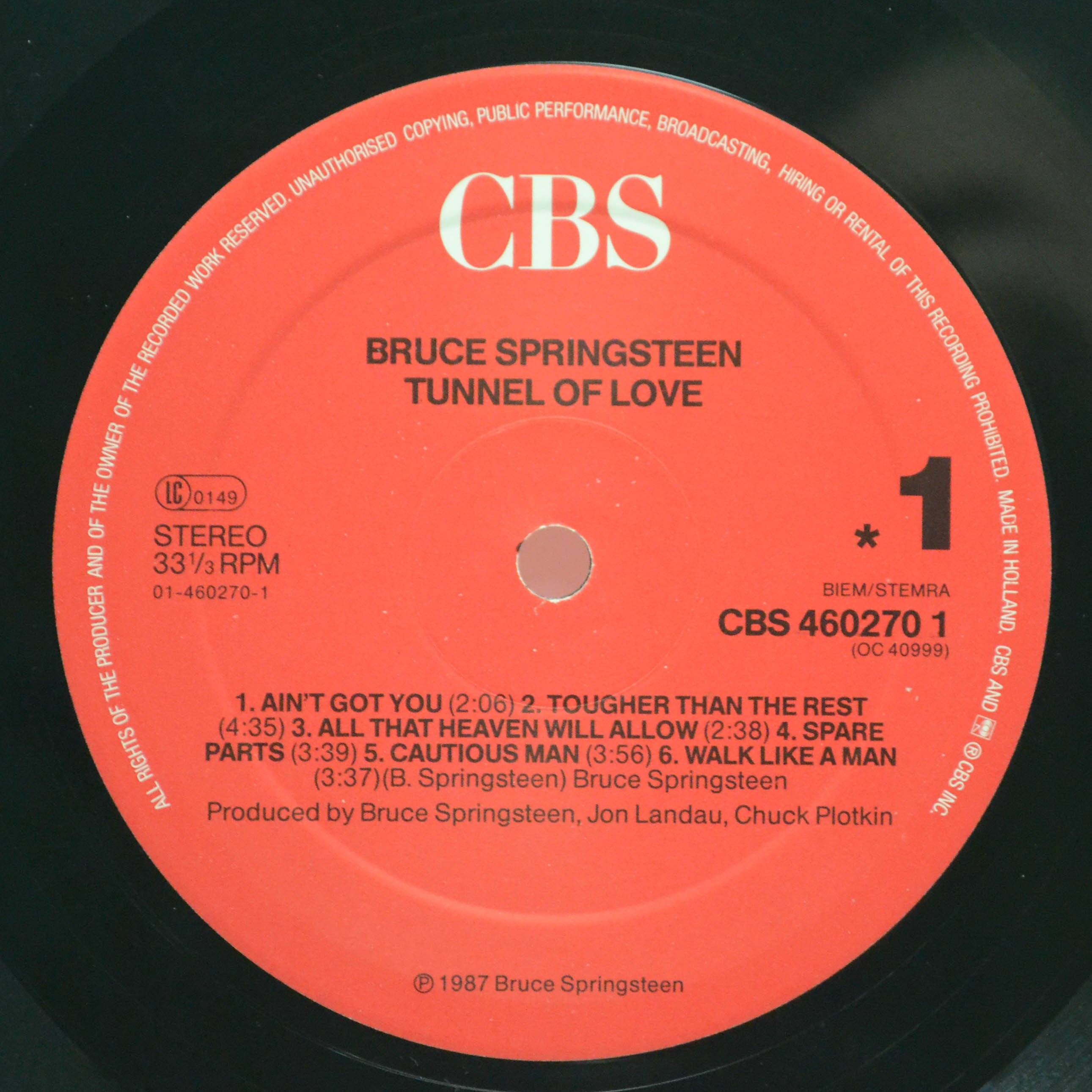 Bruce Springsteen — Tunnel Of Love, 1987