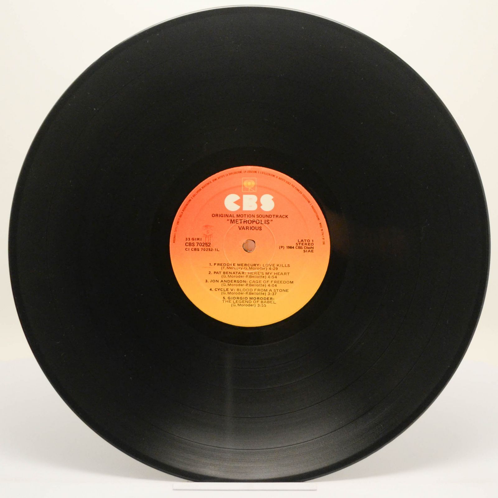 Various — Metropolis (Original Motion Picture Soundtrack), 1984