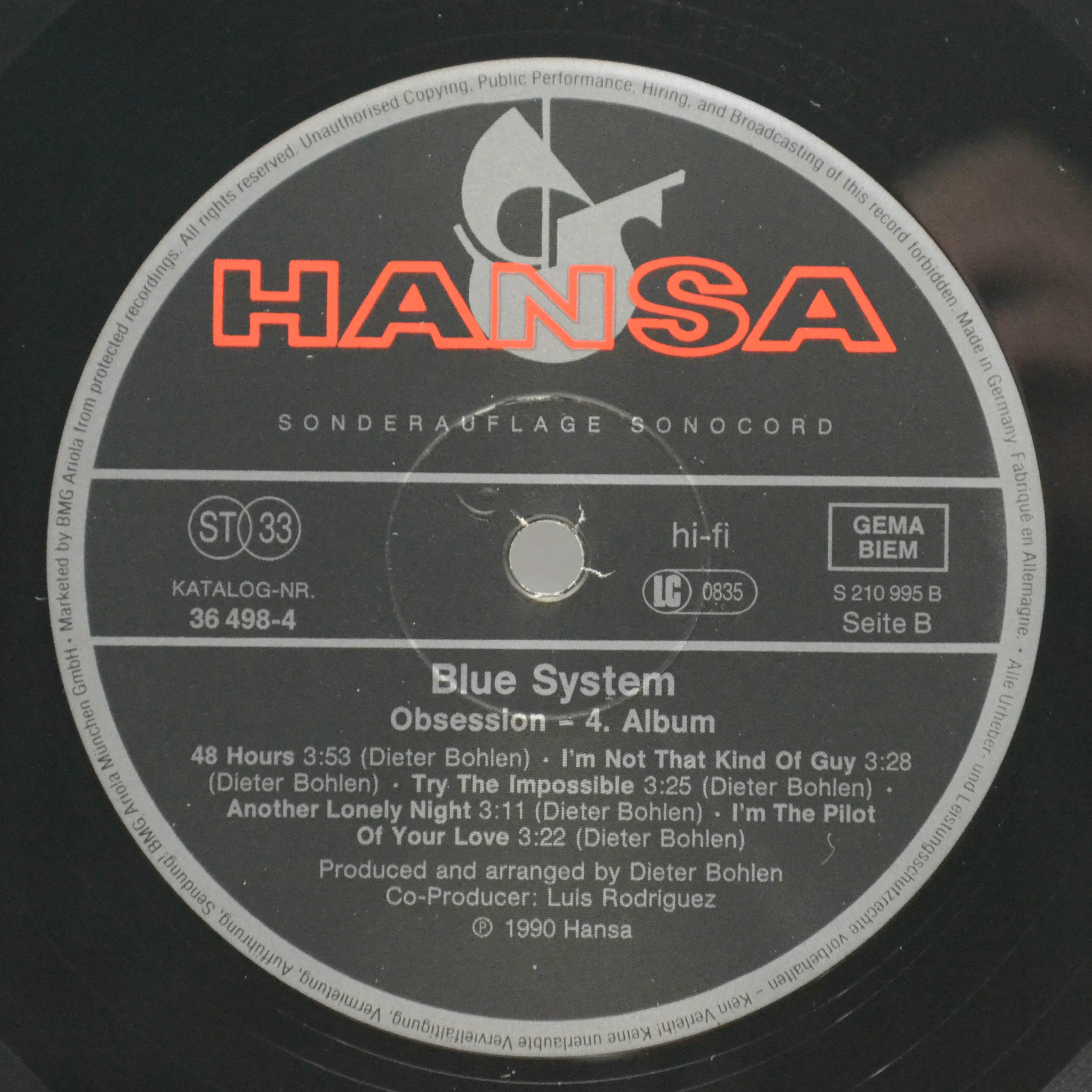 Blue System — Obsession, 1990