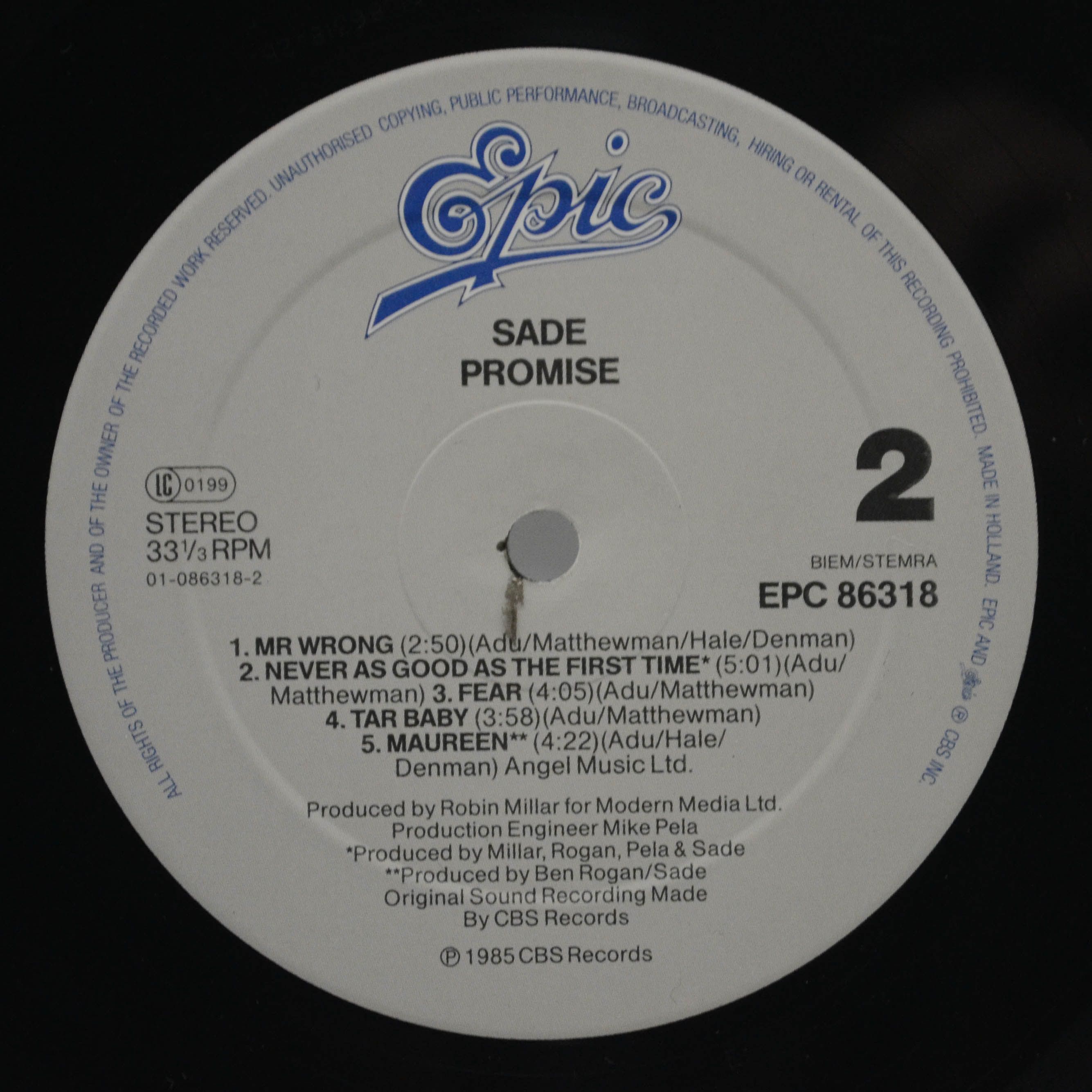 Sade — Promise, 1985