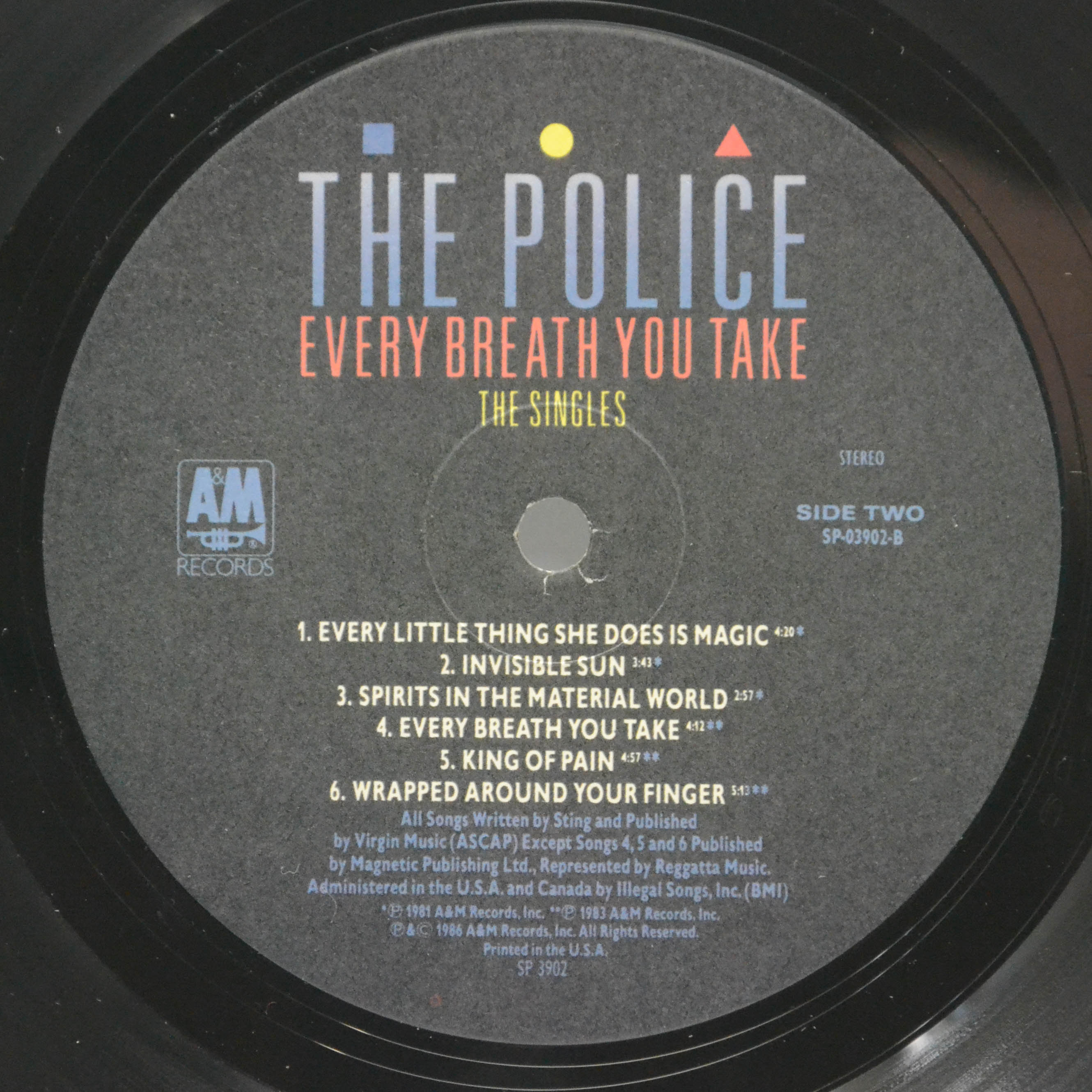 Police — Every Breath You Take (The Singles) (USA), 1986
