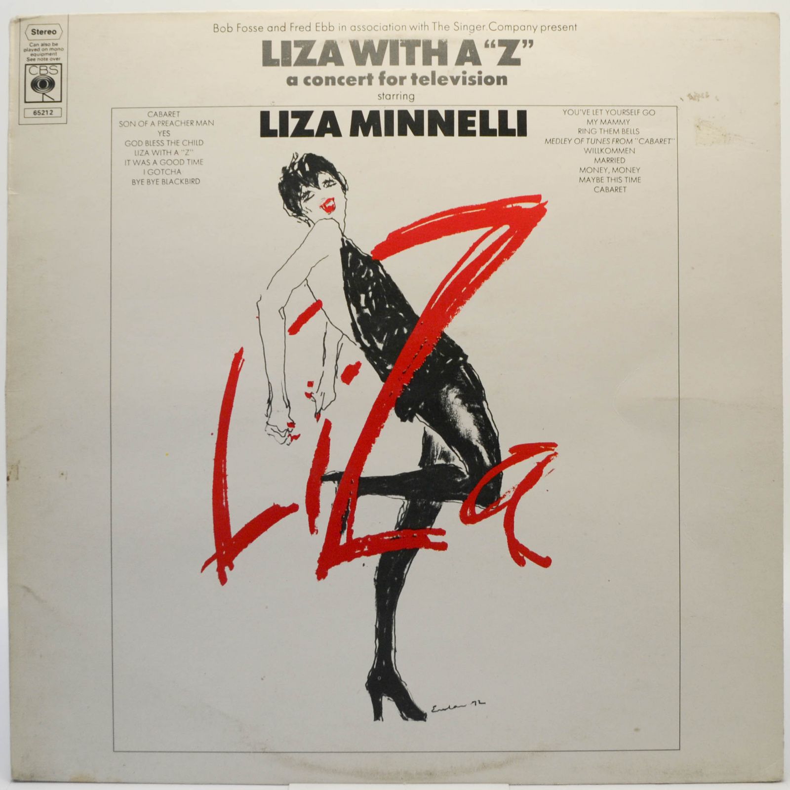 Виниловая пластинка Liza With A ‘Z’. A Concert For Television, 1972
