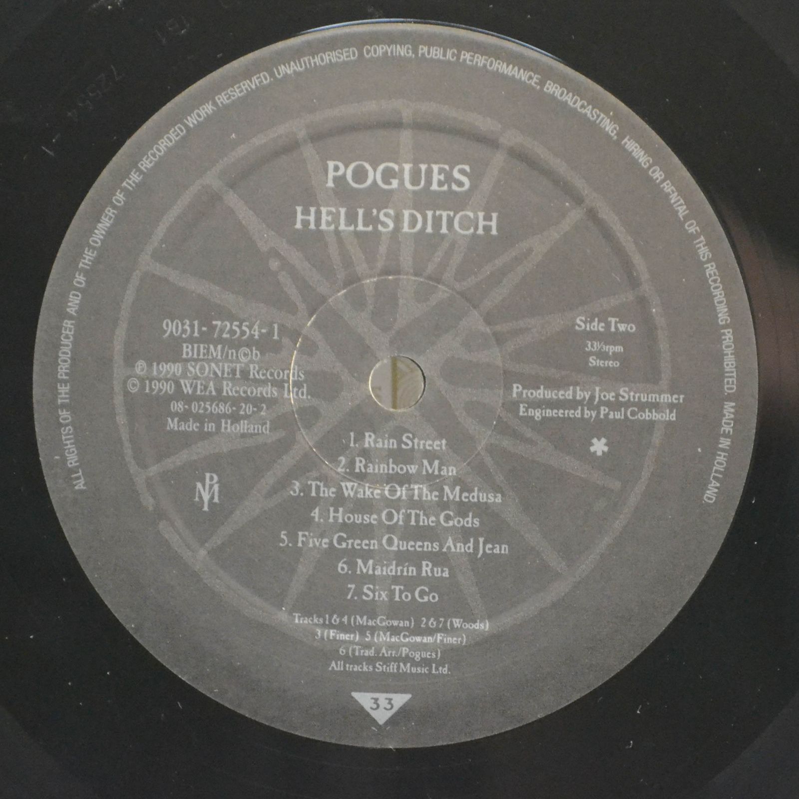 Виниловая пластинка Pogues — Hell's Ditch, 1990