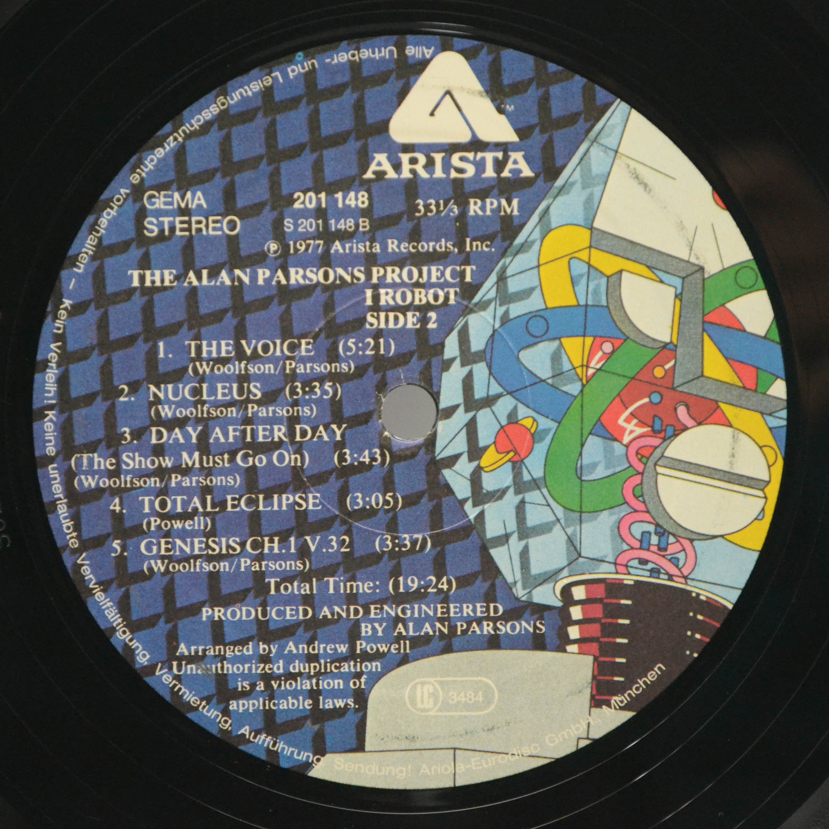 Виниловая пластинка Alan Parsons Project — I Robot, 1977