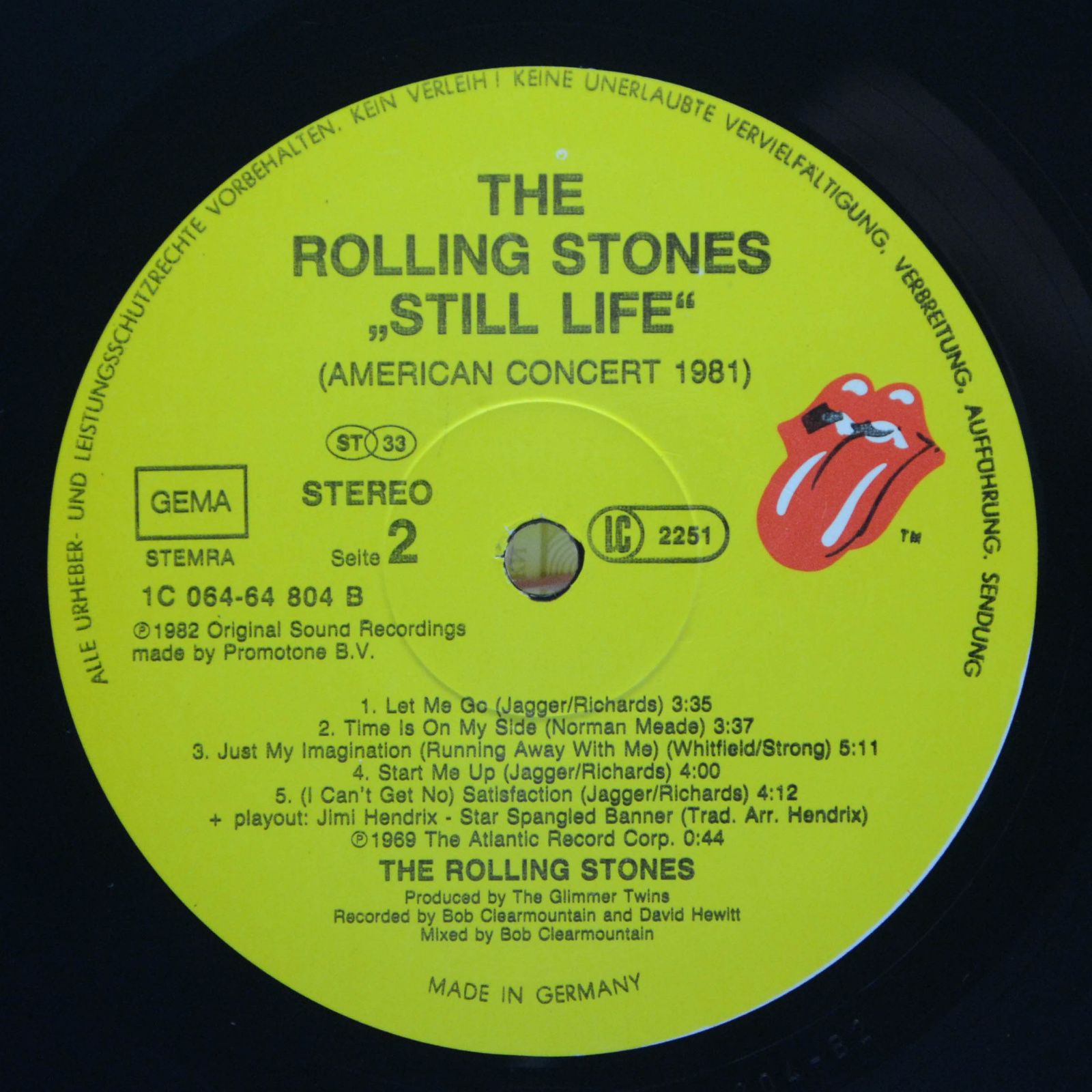 Rolling Stones — Still Life (American Concert 1981), 1982