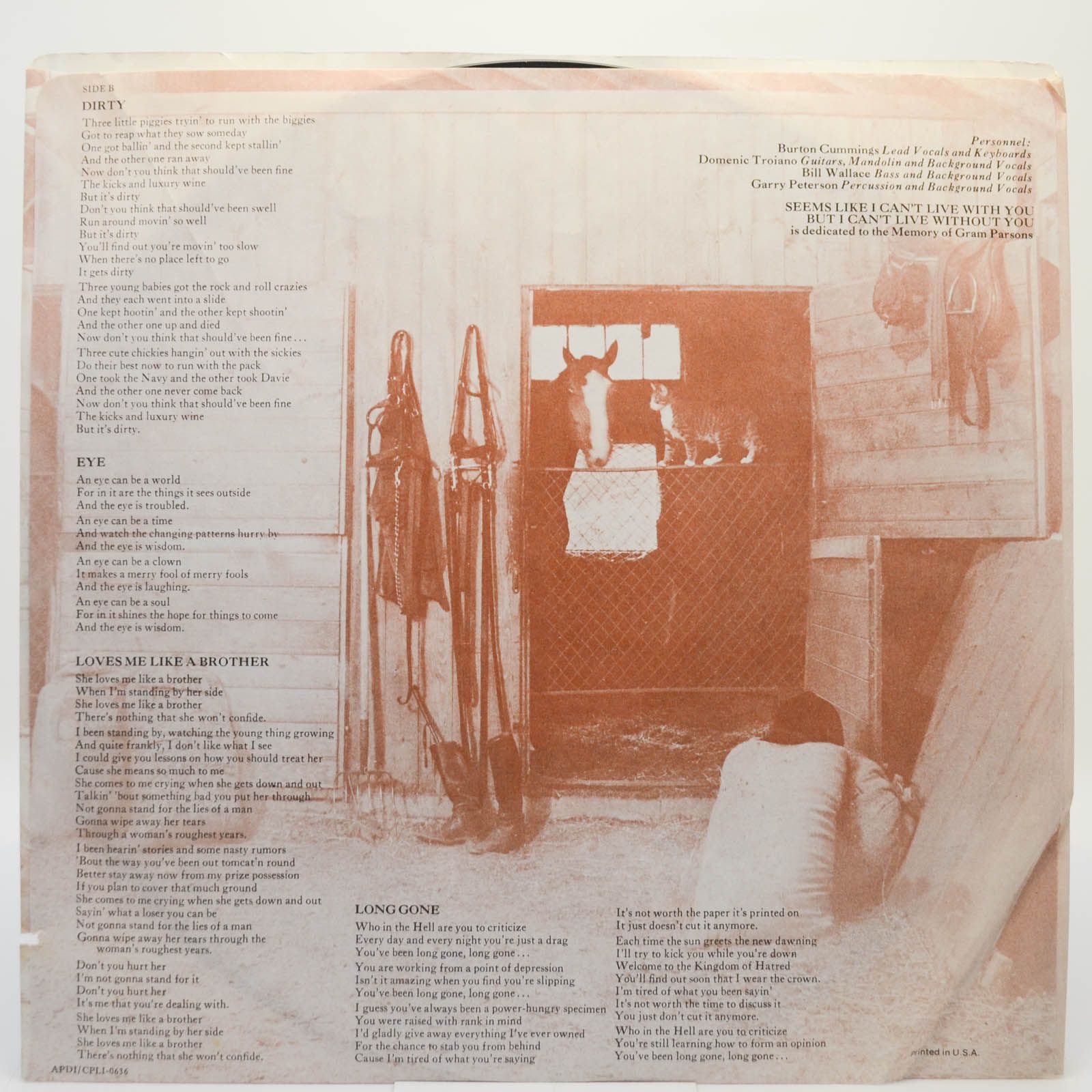 Виниловая пластинка Guess Who — Flavours (USA), 1974