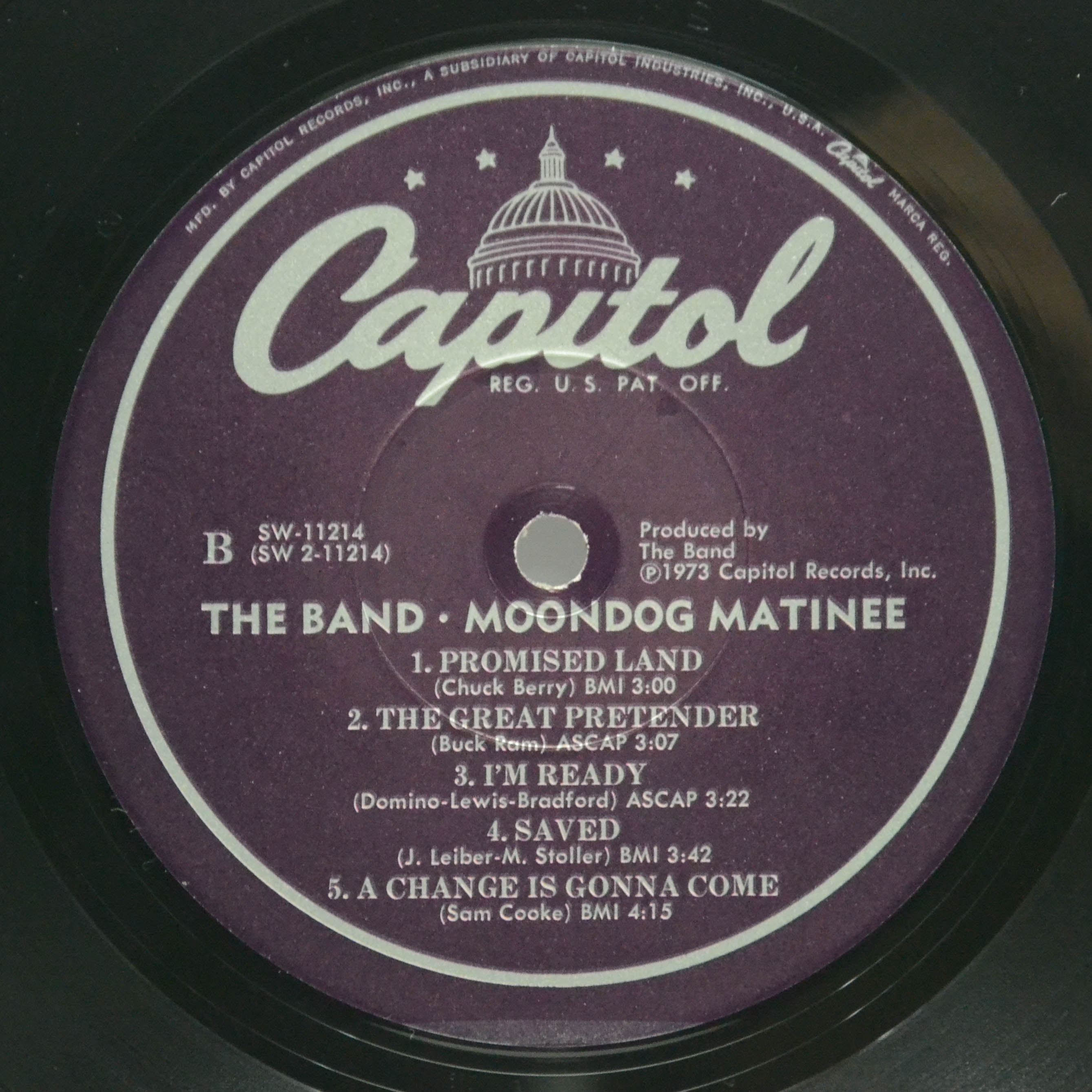 Виниловая пластинка Band — Moondog Matinee (1-st, USA), 1973