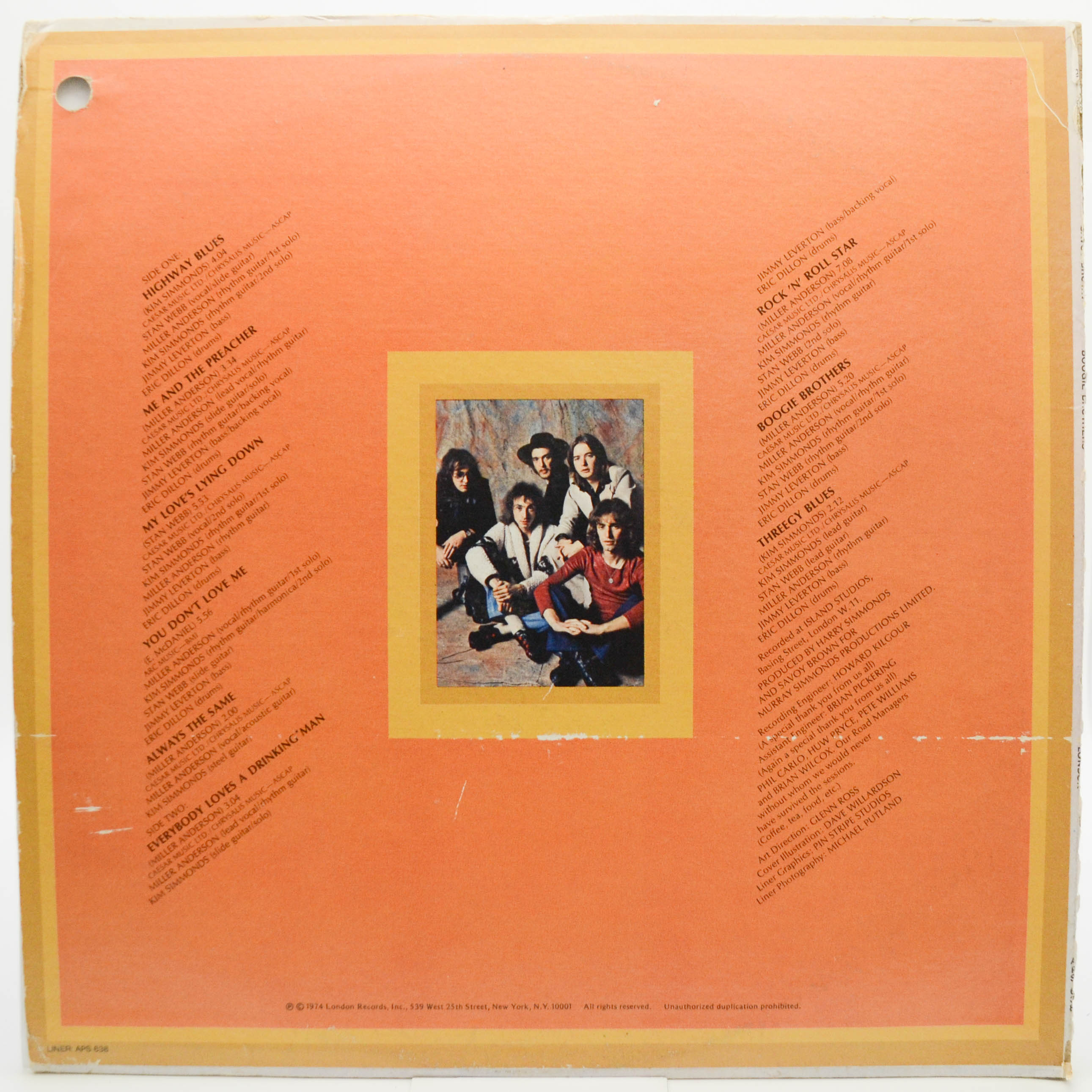 Виниловая пластинка Savoy Brown — Boogie Brothers (USA), 1974