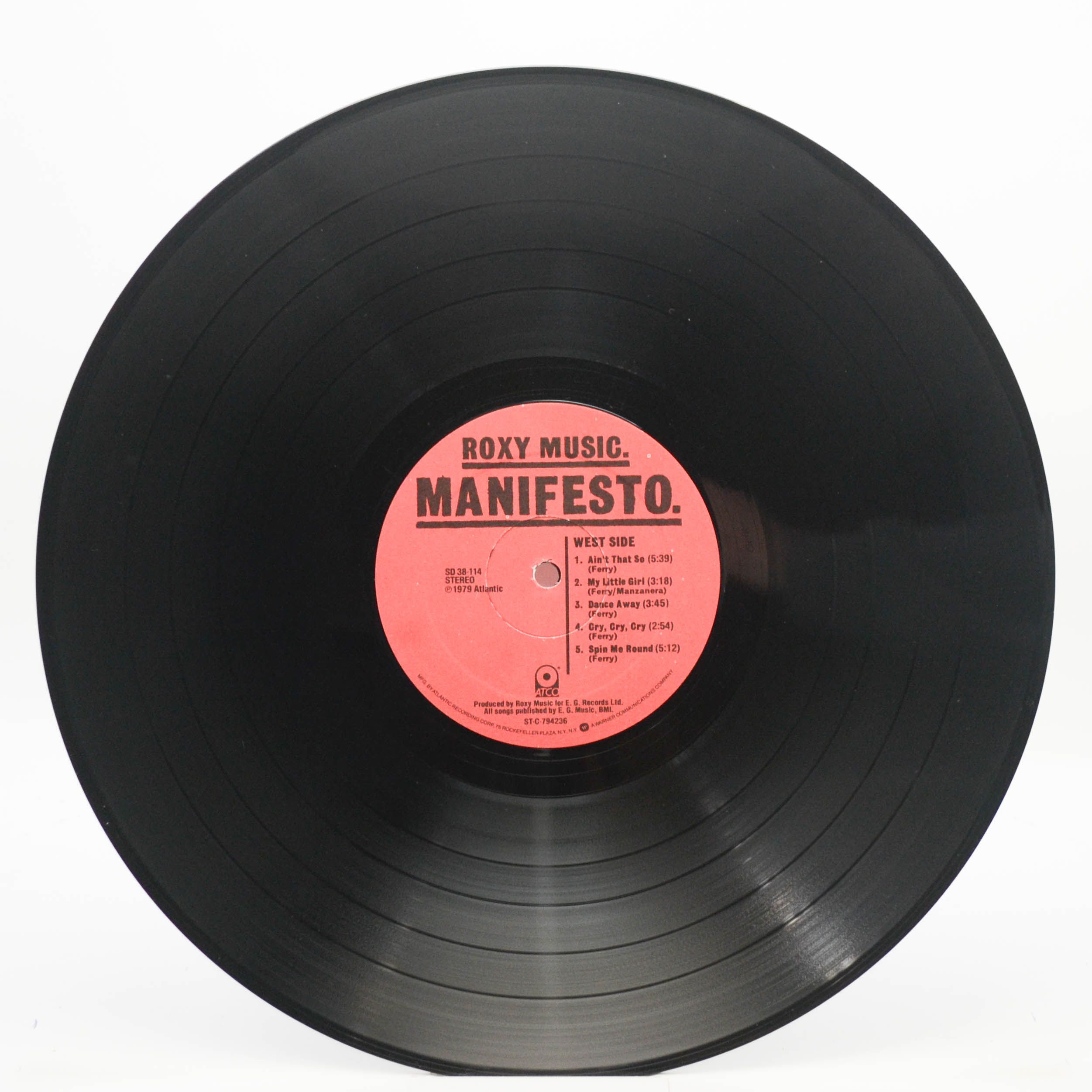 Виниловая пластинка Roxy Music — Manifesto (USA), 1979