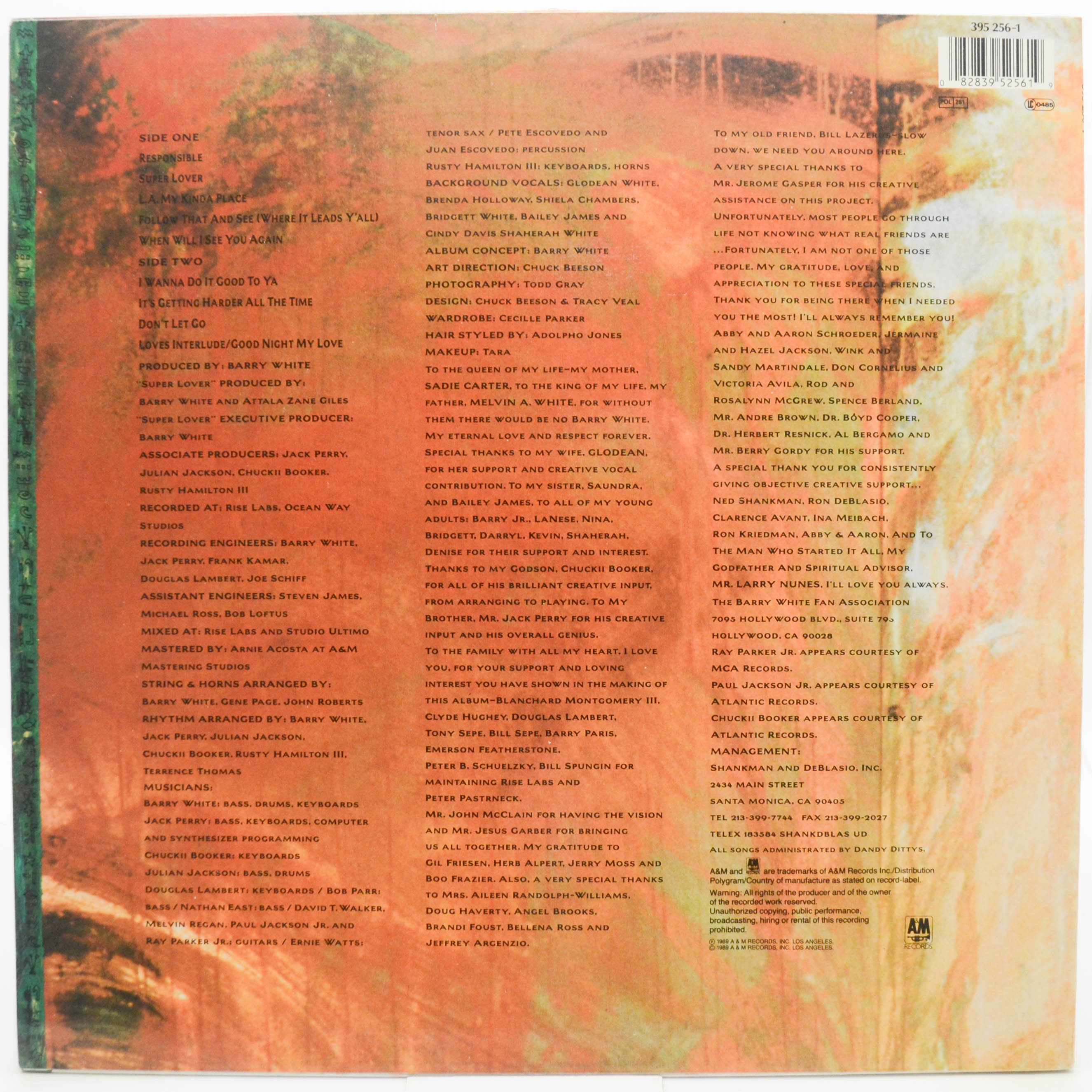 Barry White — The Man Is Back!, 1989