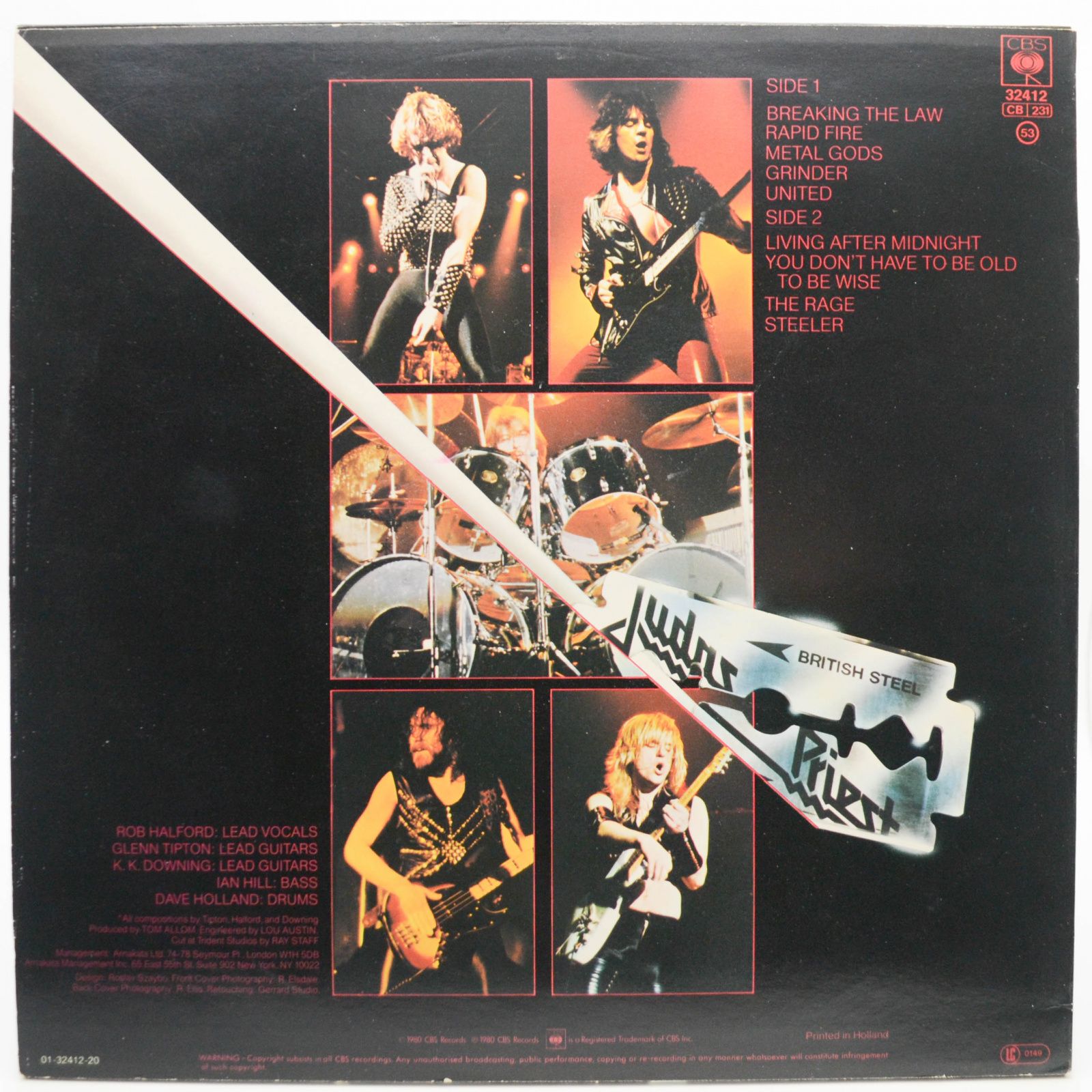Виниловая пластинка Judas Priest — British Steel, 1980