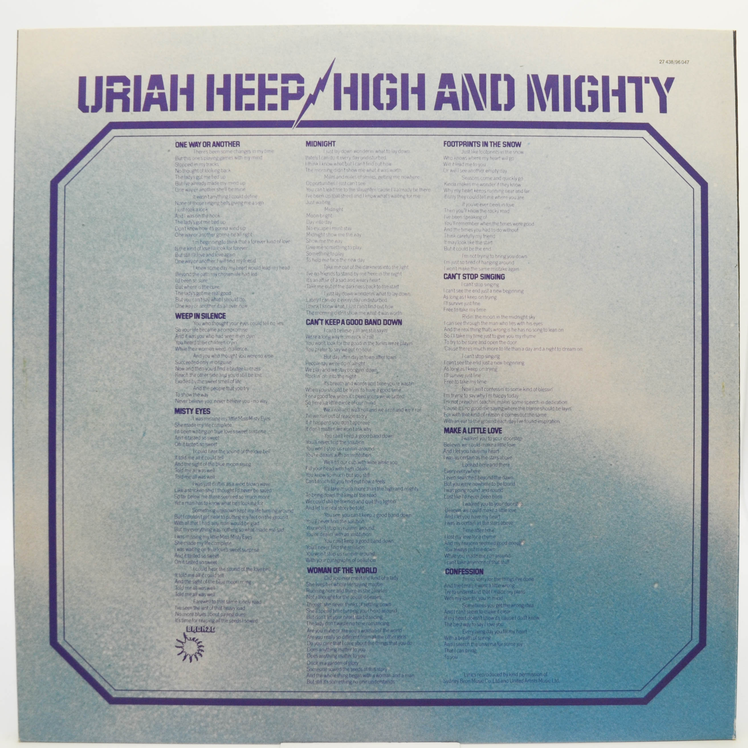 Uriah Heep — High And Mighty, 1976