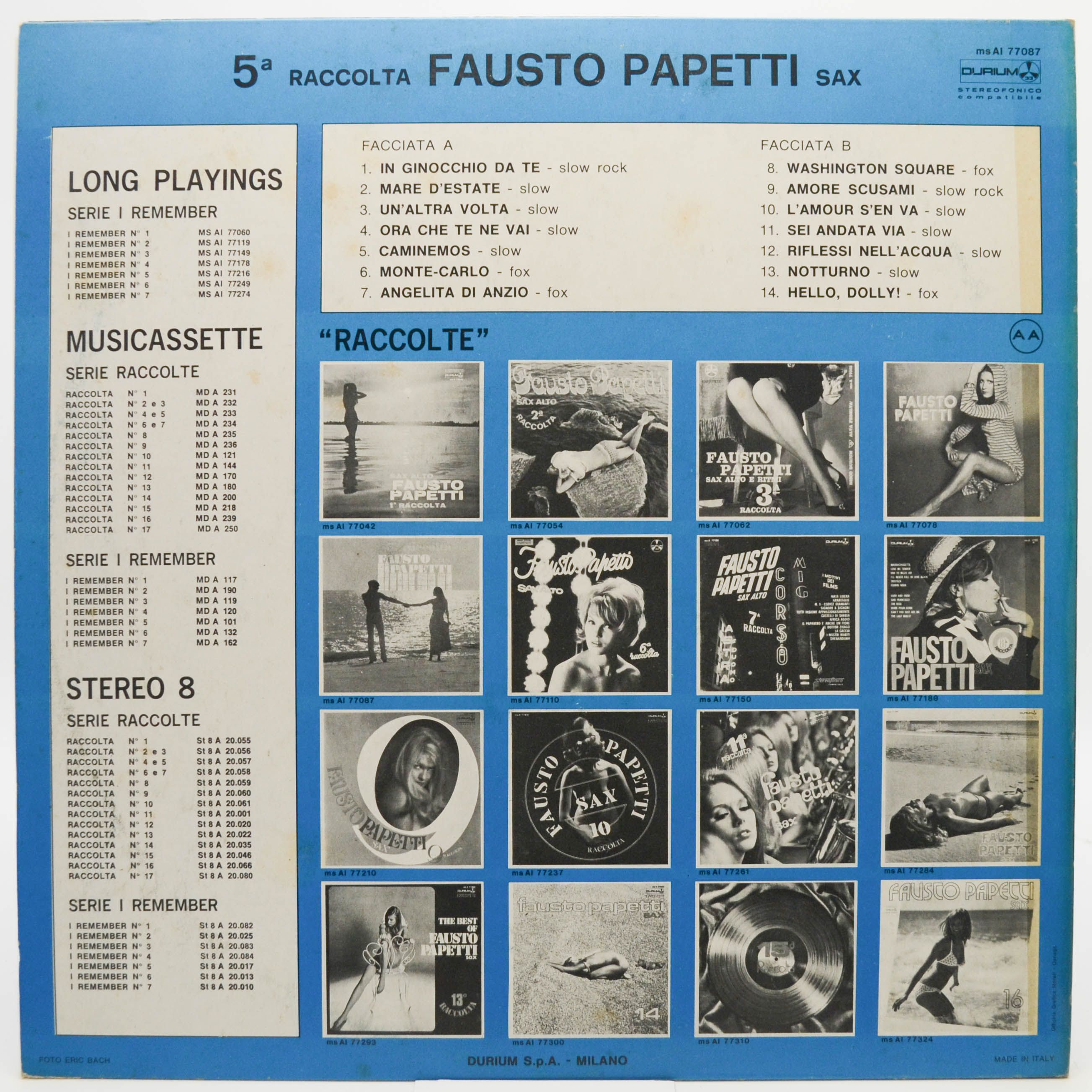 Fausto Papetti — 5a Raccolta (Italy), 1964