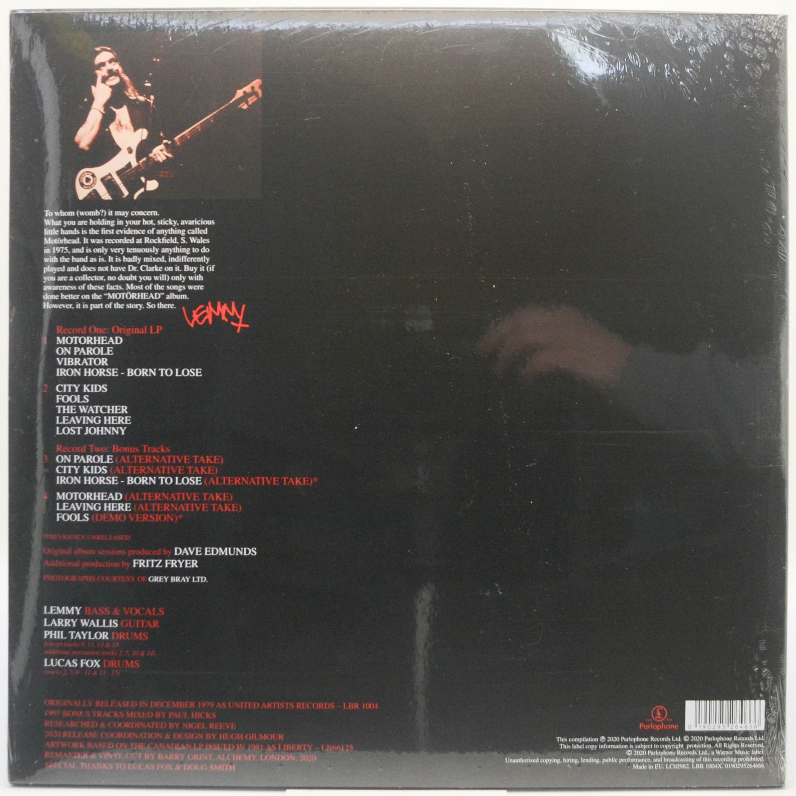 Motörhead — On Parole (2LP), 2020