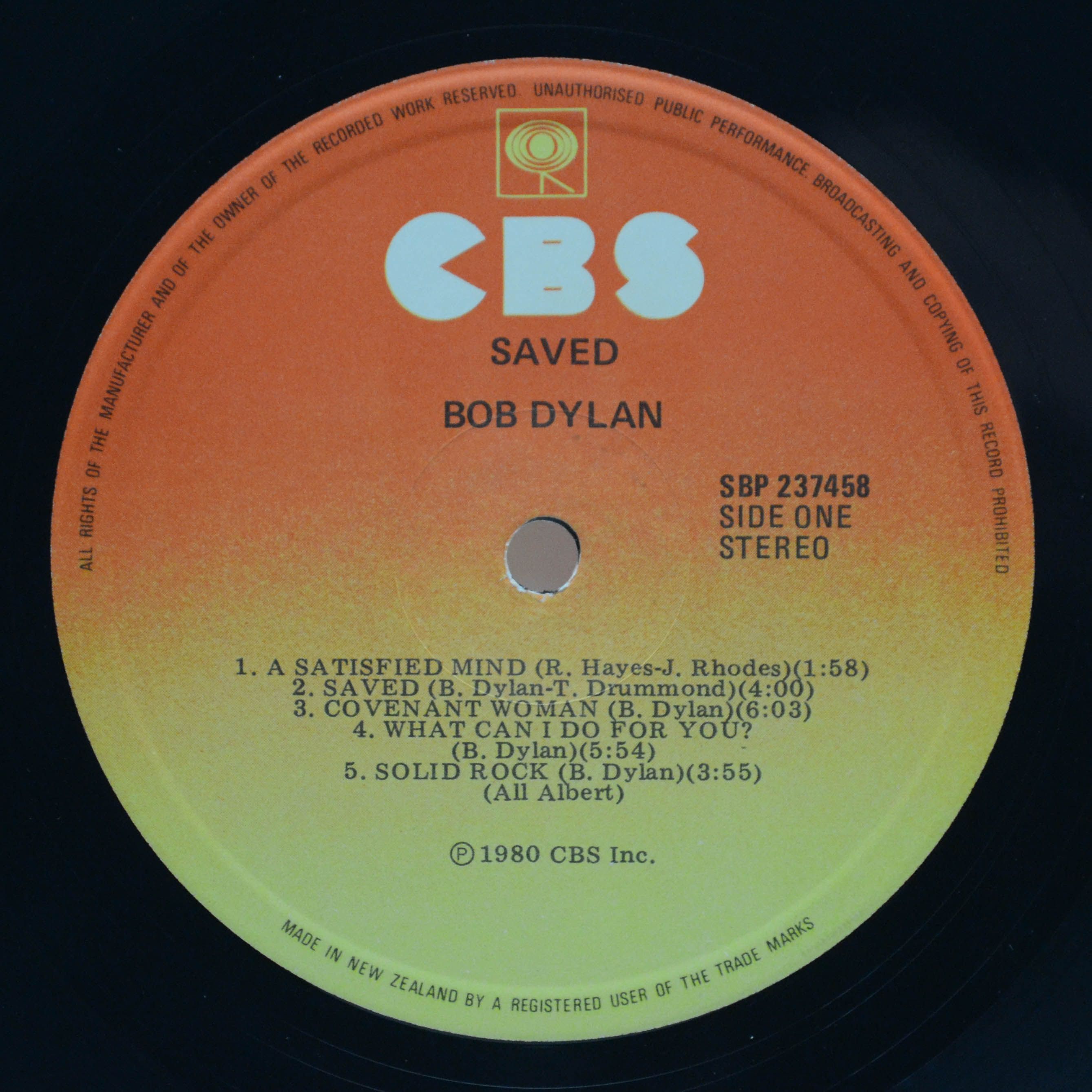 Bob Dylan — Saved, 1980