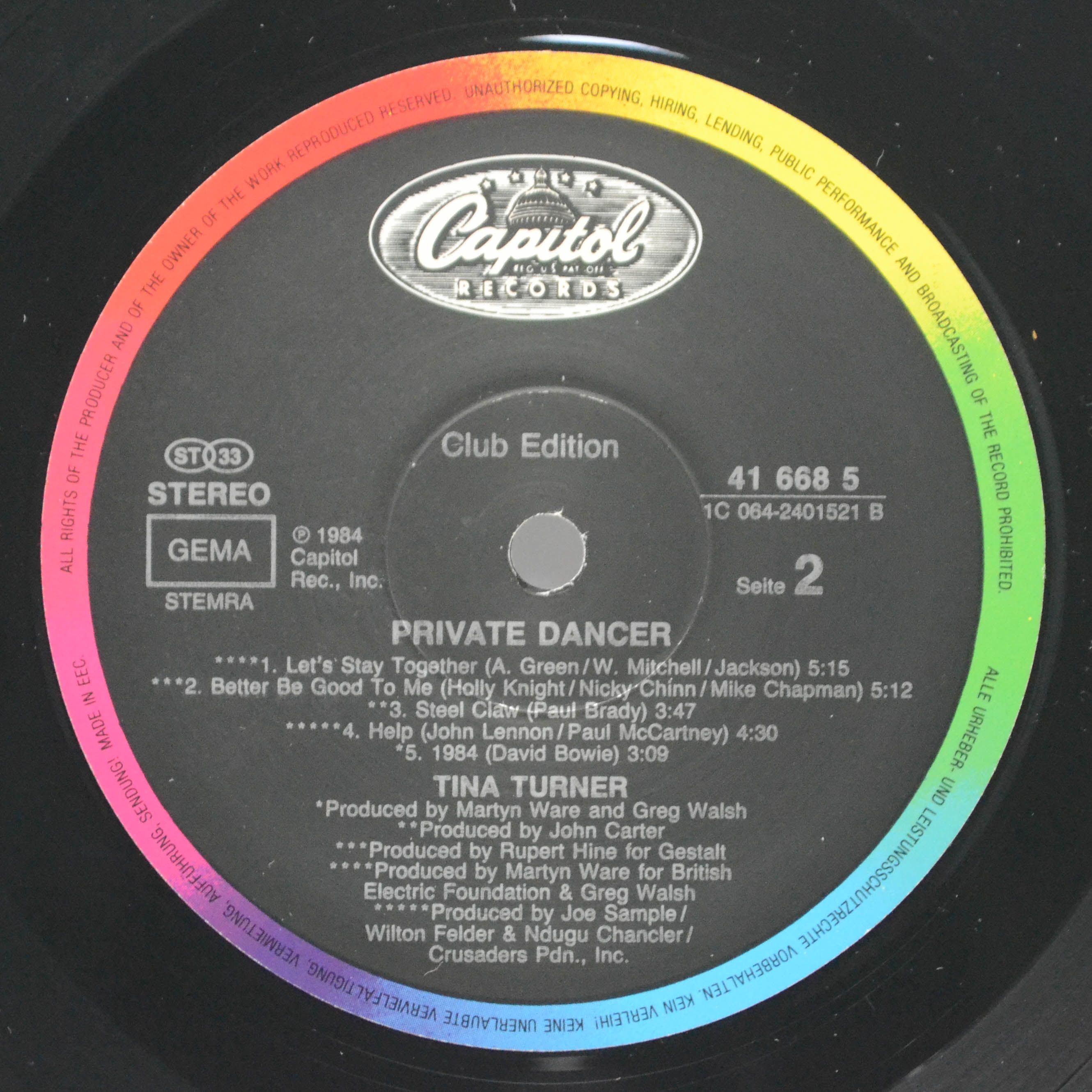 Tina Turner — Private Dancer, 1984