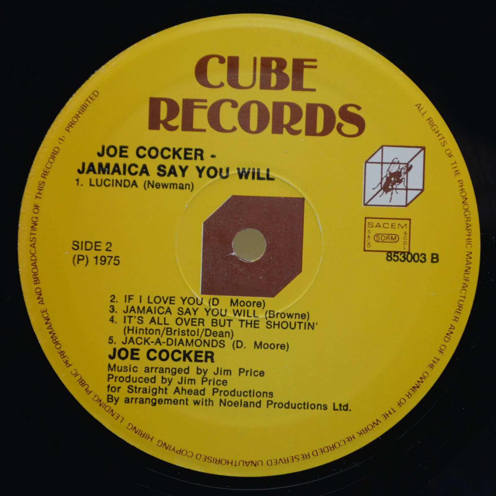 Joe Cocker — Jamaica Say You Will, 1975