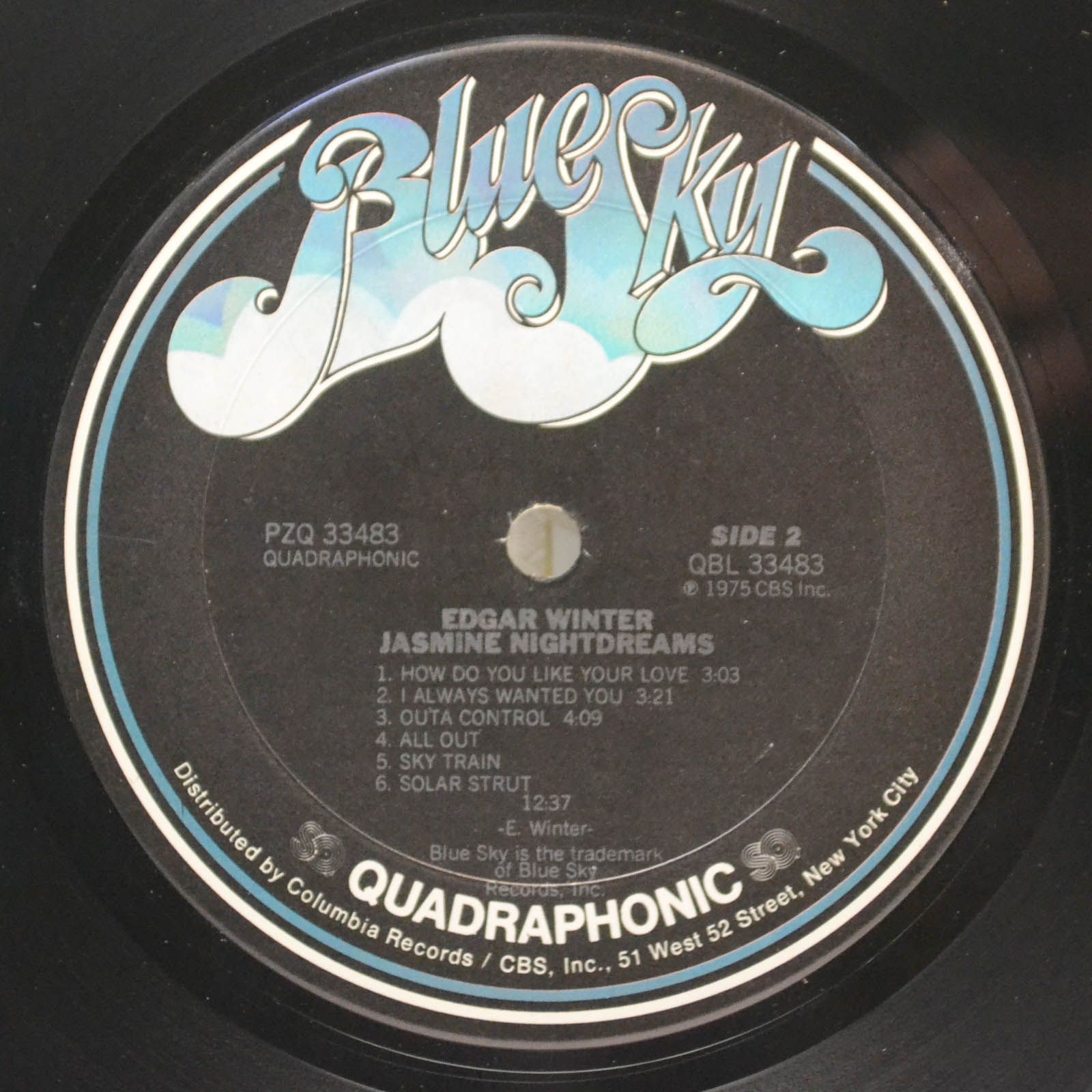 Виниловая пластинка Edgar Winter — Jasmine Nightdreams (USA, Quadra), 1975