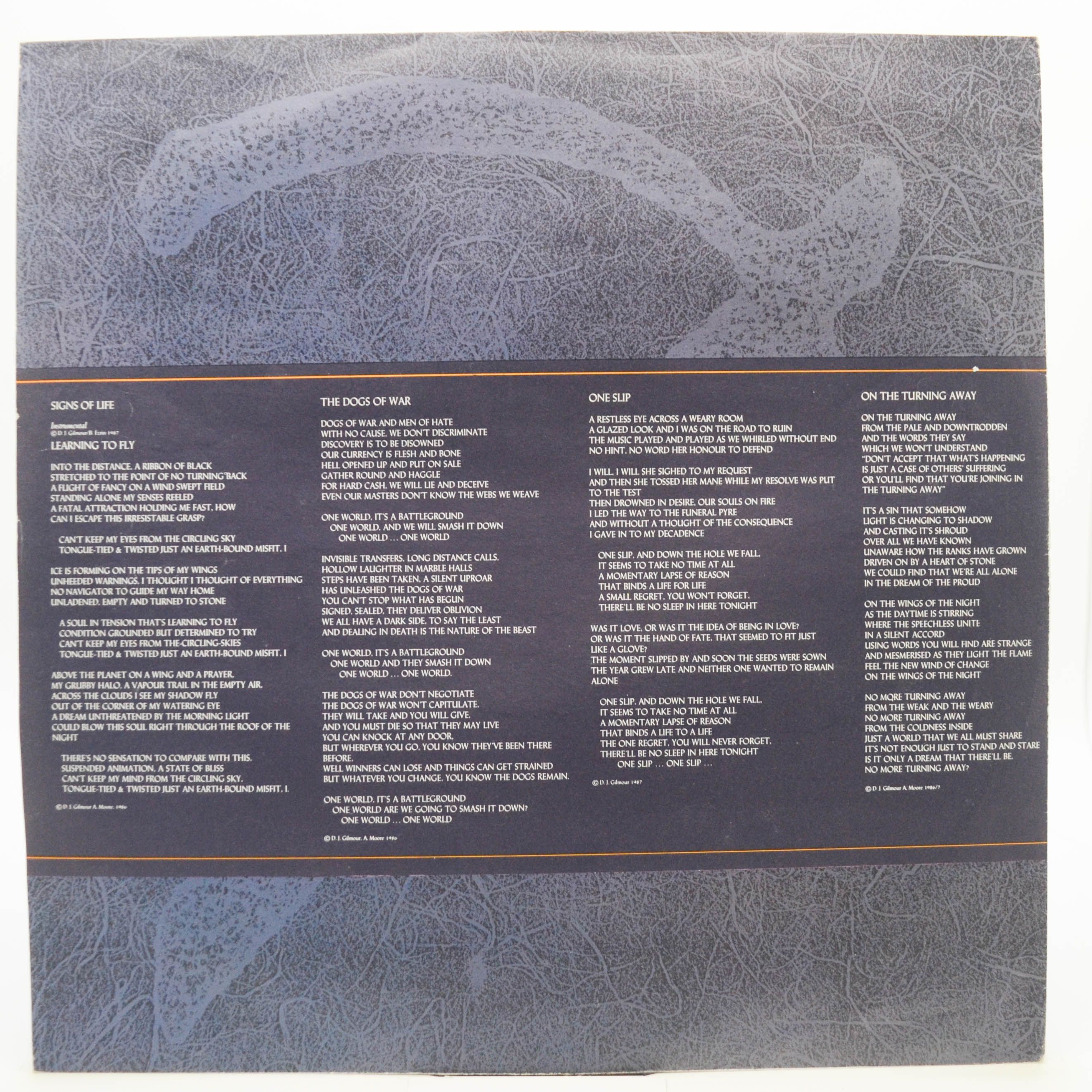 Виниловая пластинка Pink Floyd — A Momentary Lapse Of Reason, 1987