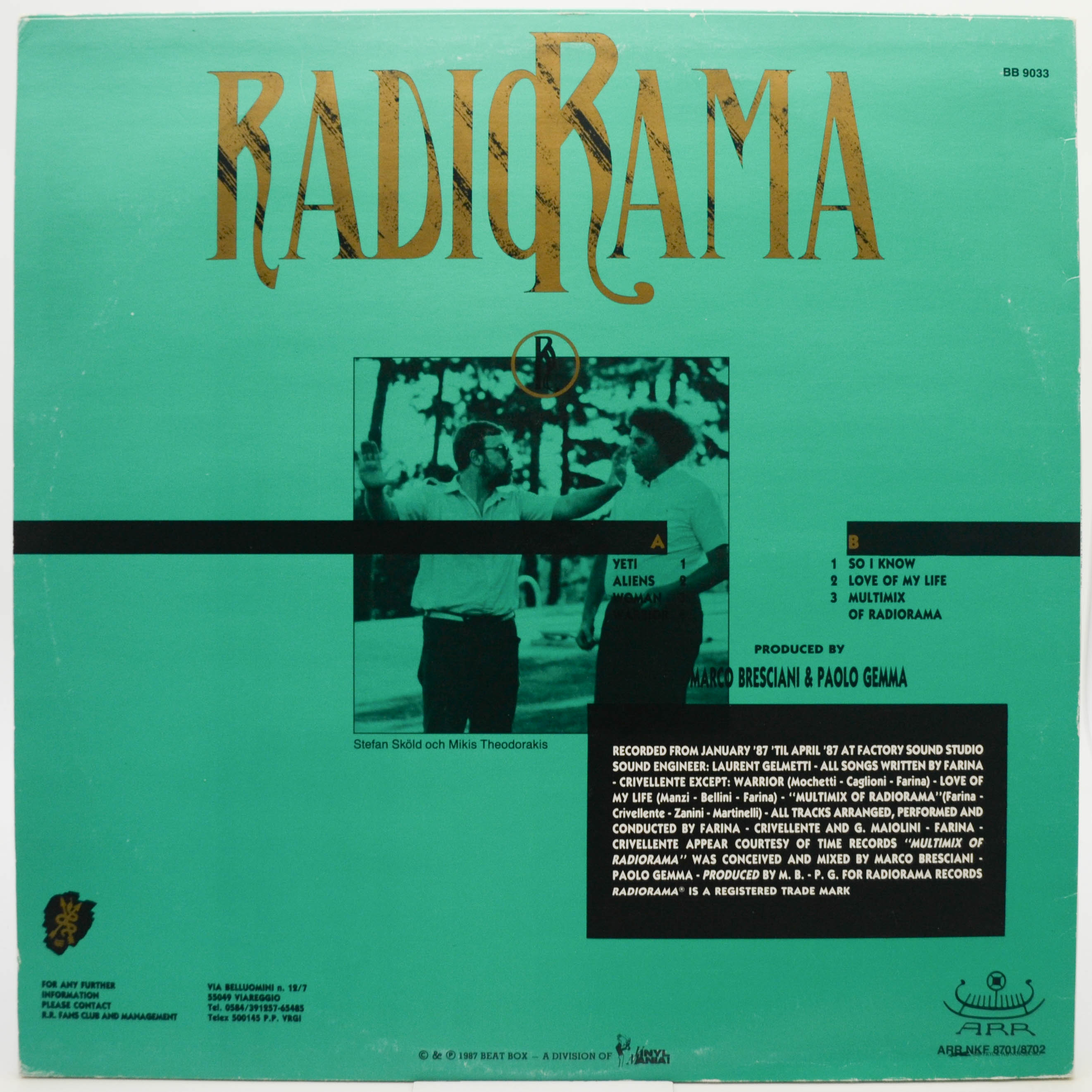 Виниловая пластинка Radiorama — The 2nd Album, 1987
