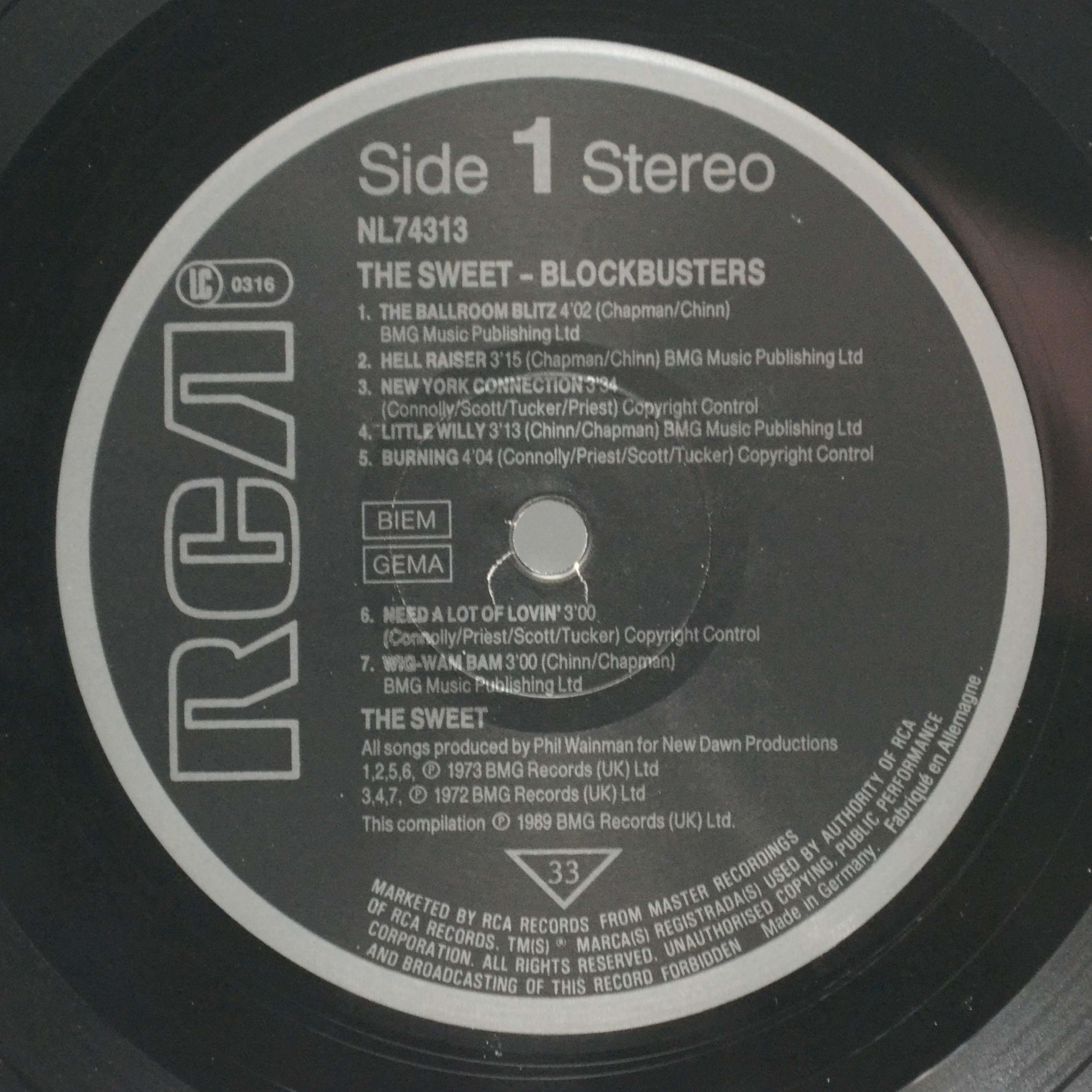 Sweet — Blockbusters, 1989