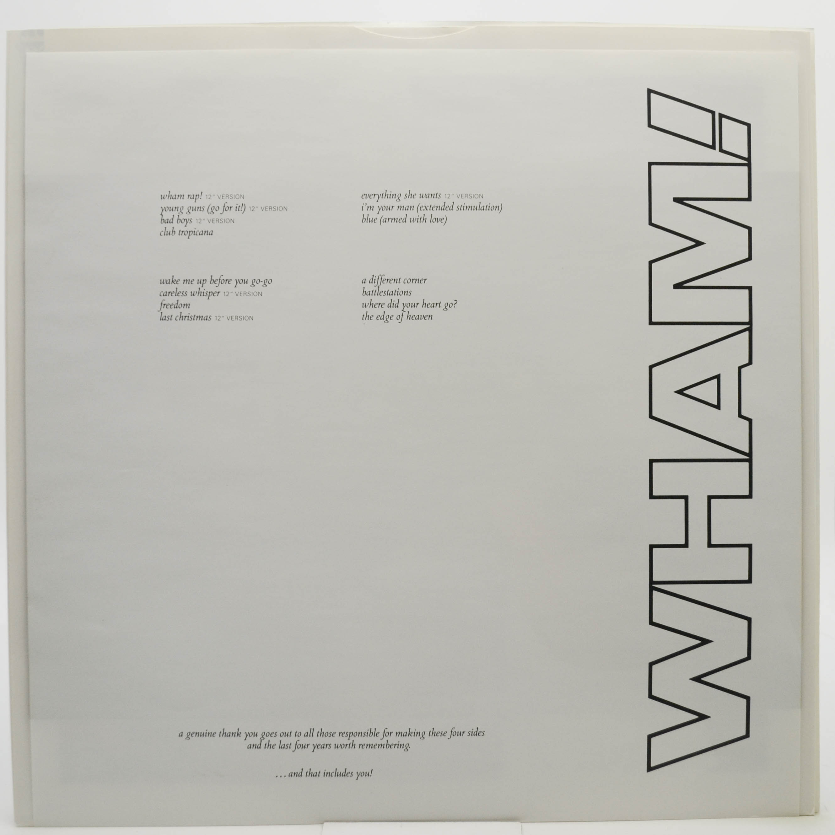 Виниловая пластинка Wham! — The Final (2LP), 1986