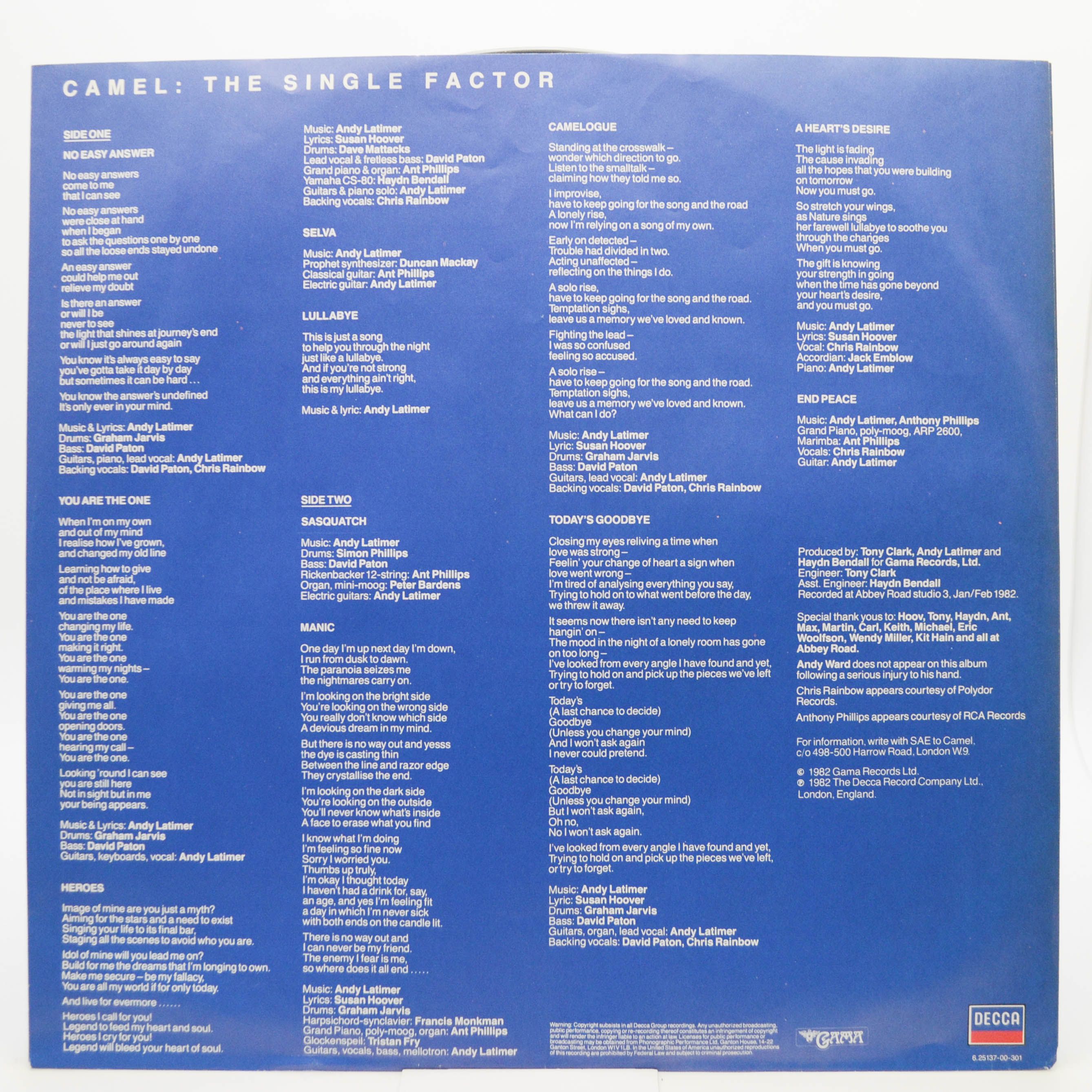 Camel — The Single Factor, 1982