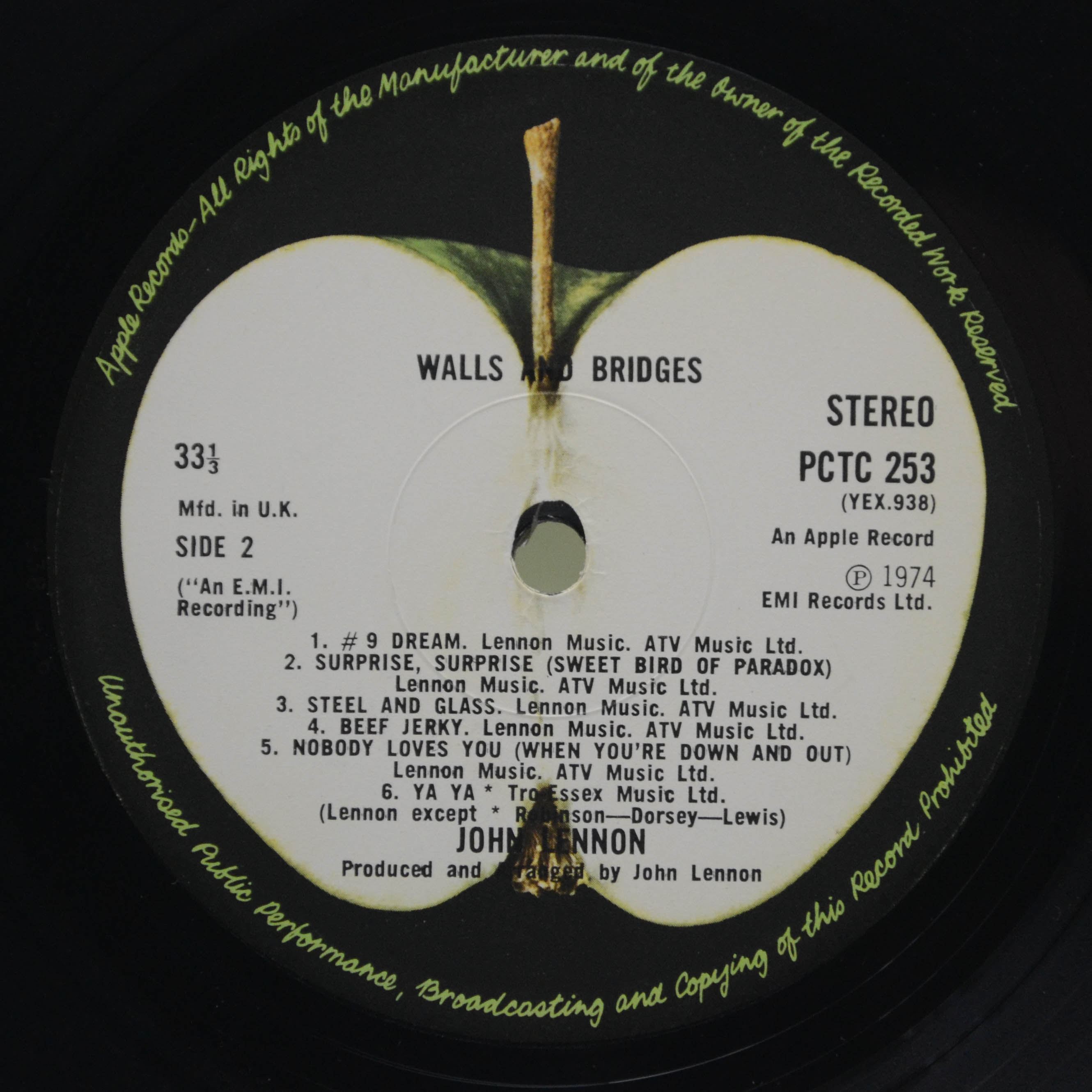 John Lennon — Walls And Bridges (UK, booklet ), 1974