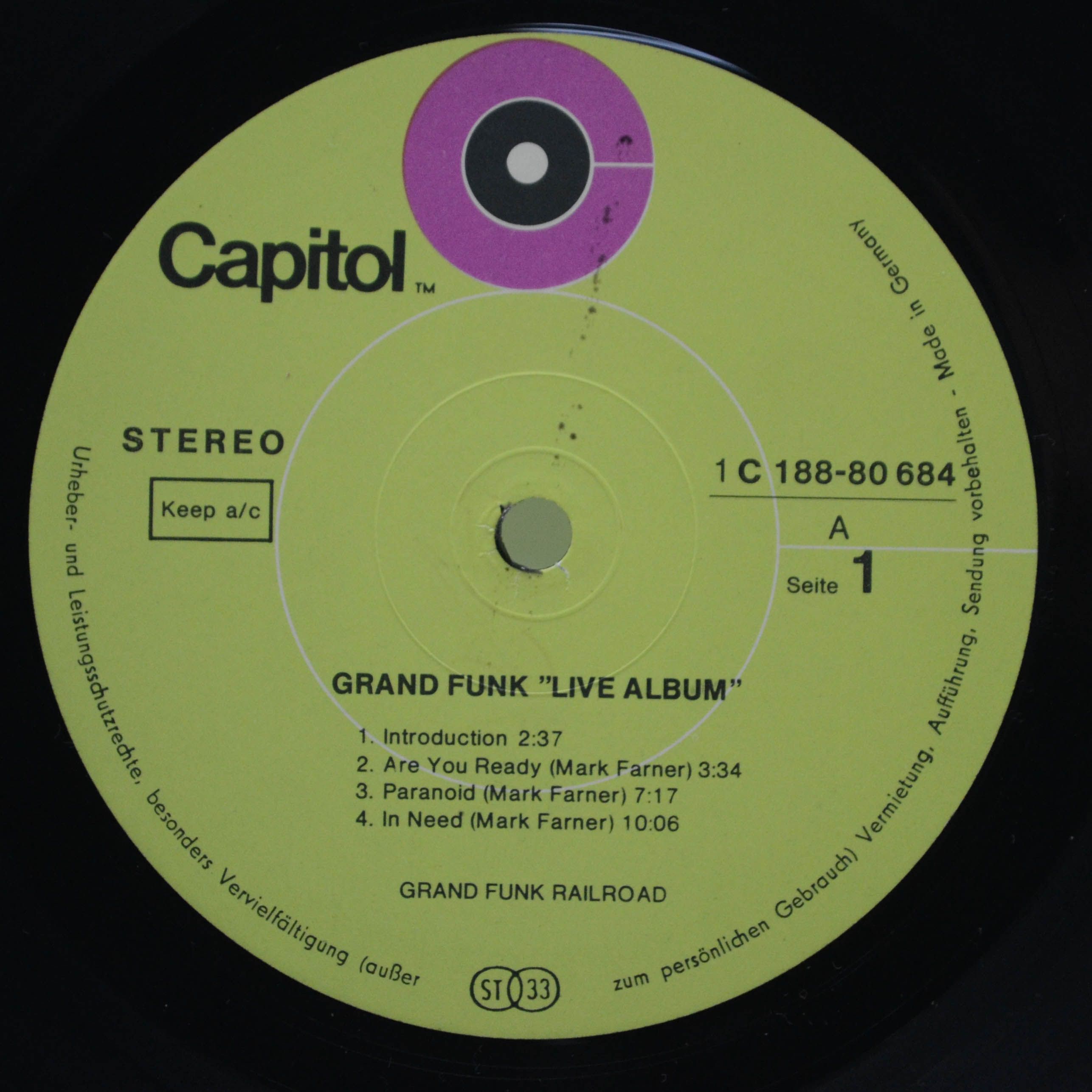 Виниловая пластинка Grand Funk — Live Album (2LP), 1970