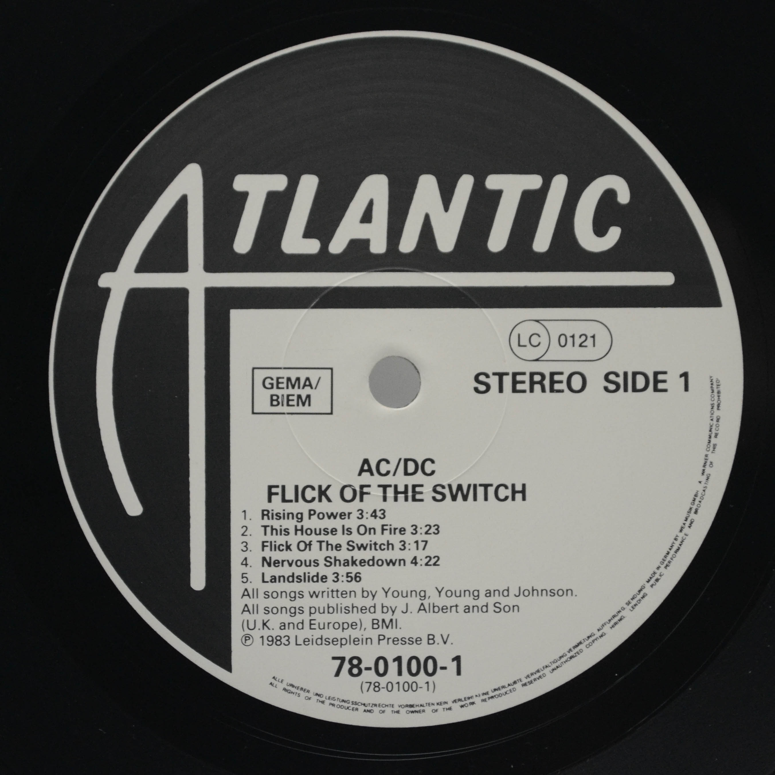 Виниловая пластинка AC/DC — Flick Of The Switch, 1983