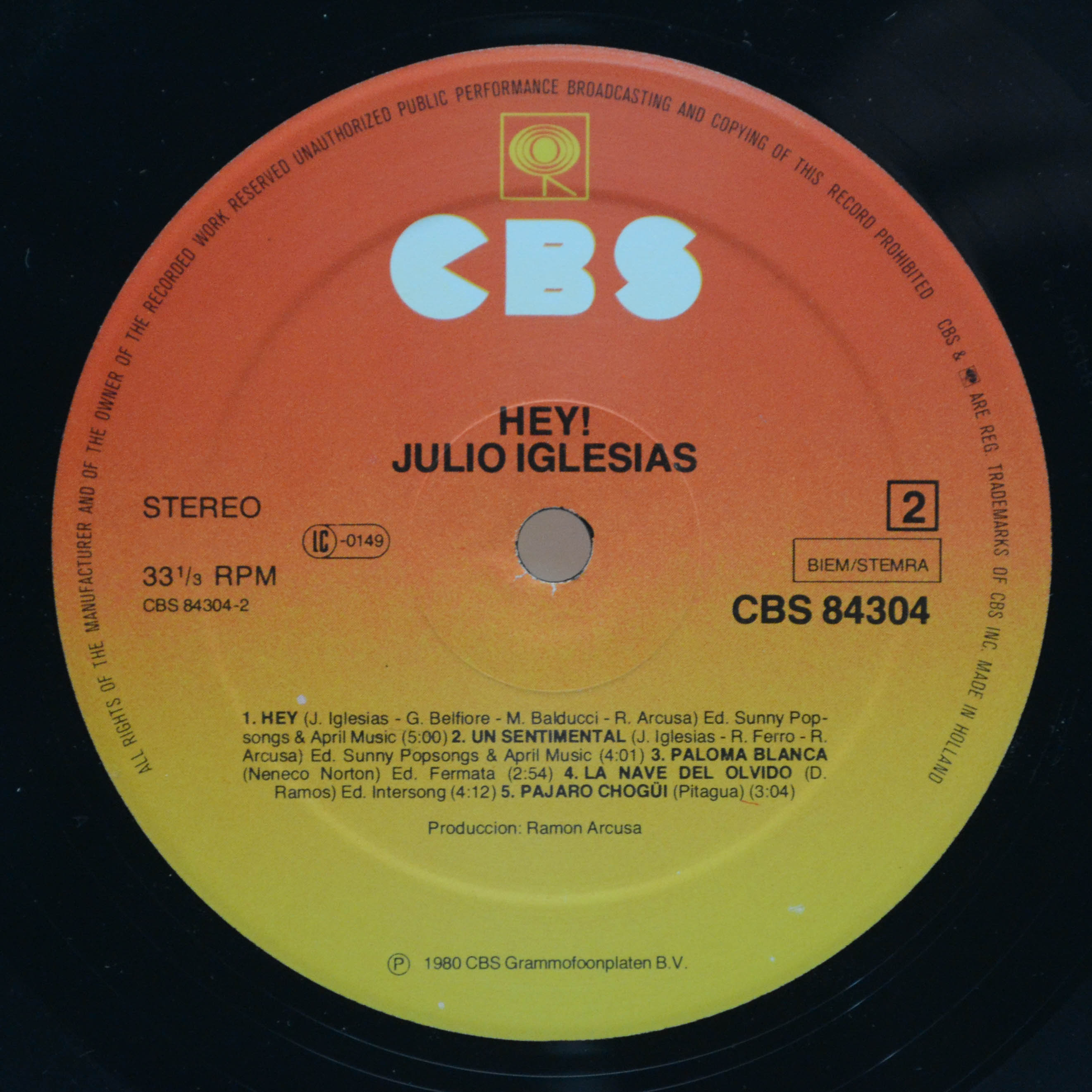 Julio Iglesias — Hey!, 1980