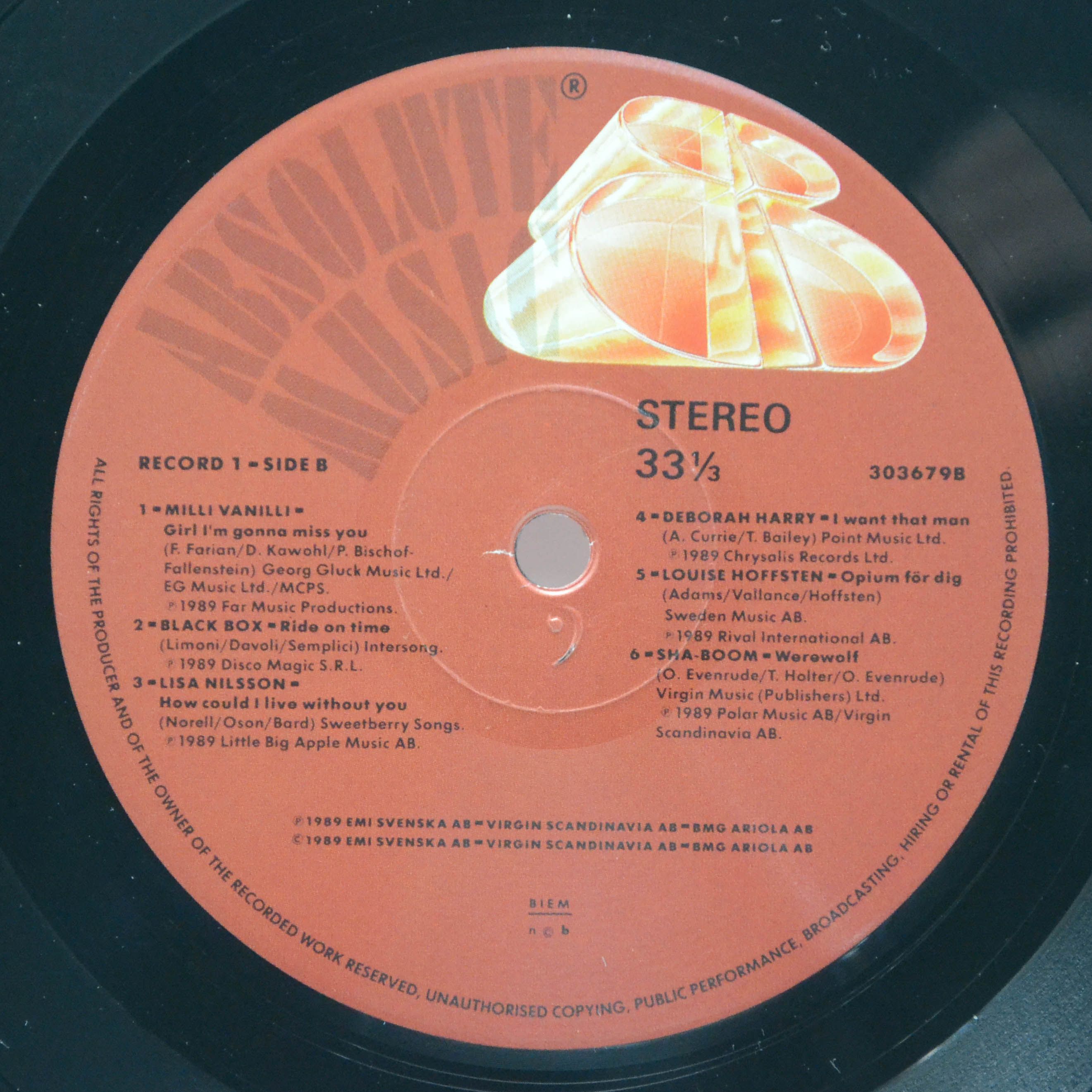 Various — Absolute Music 8 (2LP), 1989