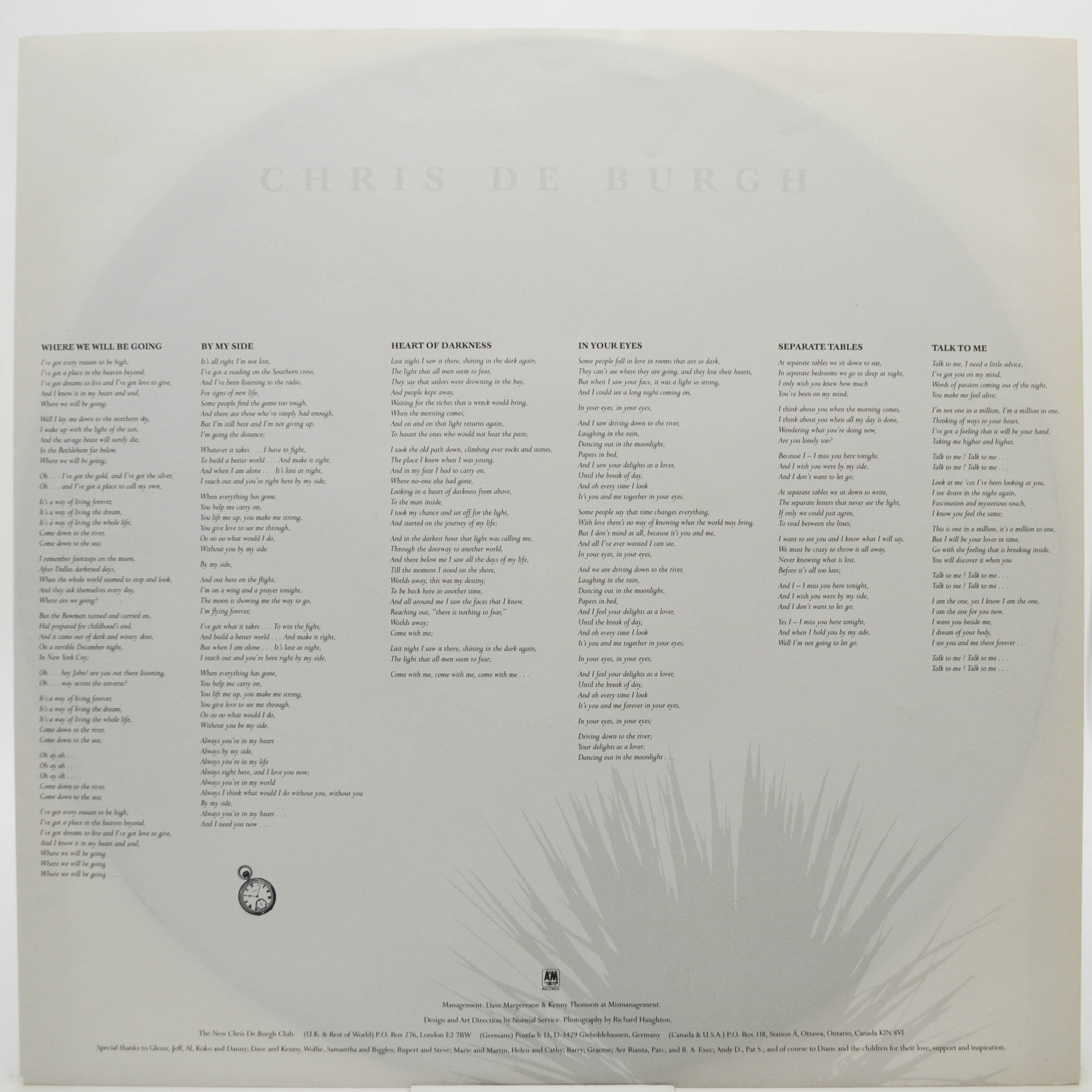 Виниловая пластинка Chris de Burgh — Power Of Ten, 1992