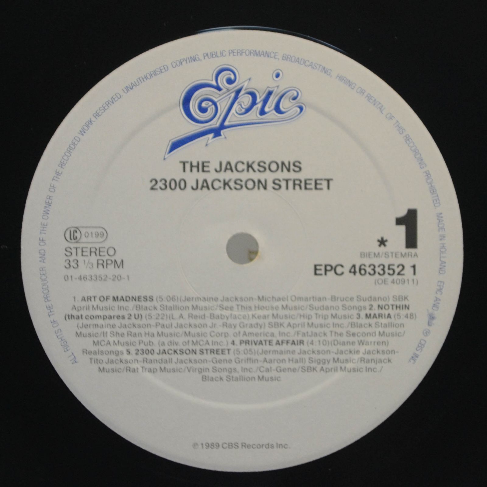 Виниловая пластинка Jacksons — 2300 Jackson Street, 1989